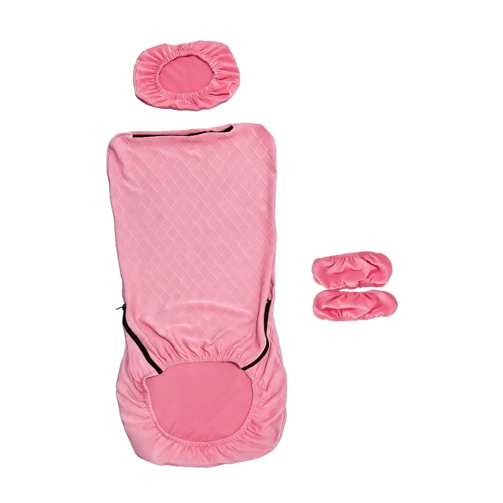Fenteer Office Chair Cover Set Washable Removable,Modern,Desk Computer Chair Slipcovers for Office Home Swivel Computer Desk Chairs, Princess Pink