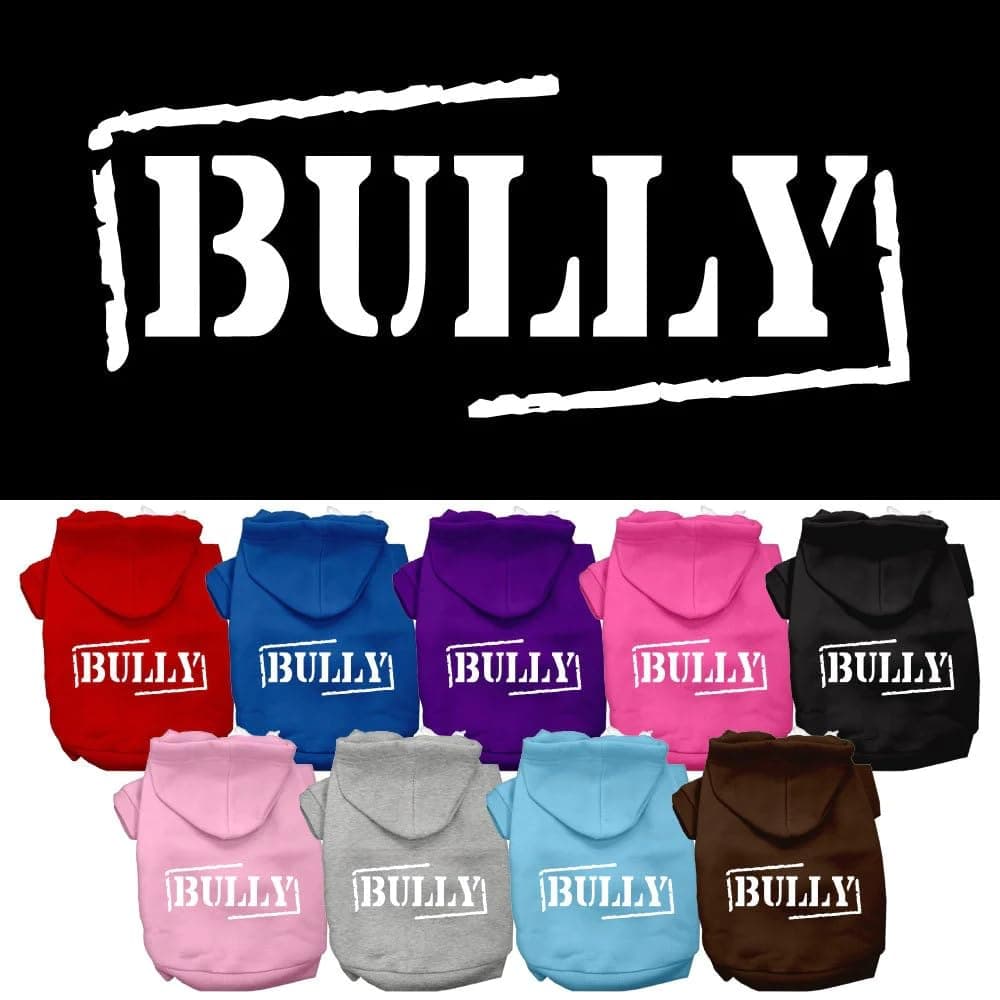 Mirage Pet Products Bully Screen Printed Pet Hoodies, Large, Brown