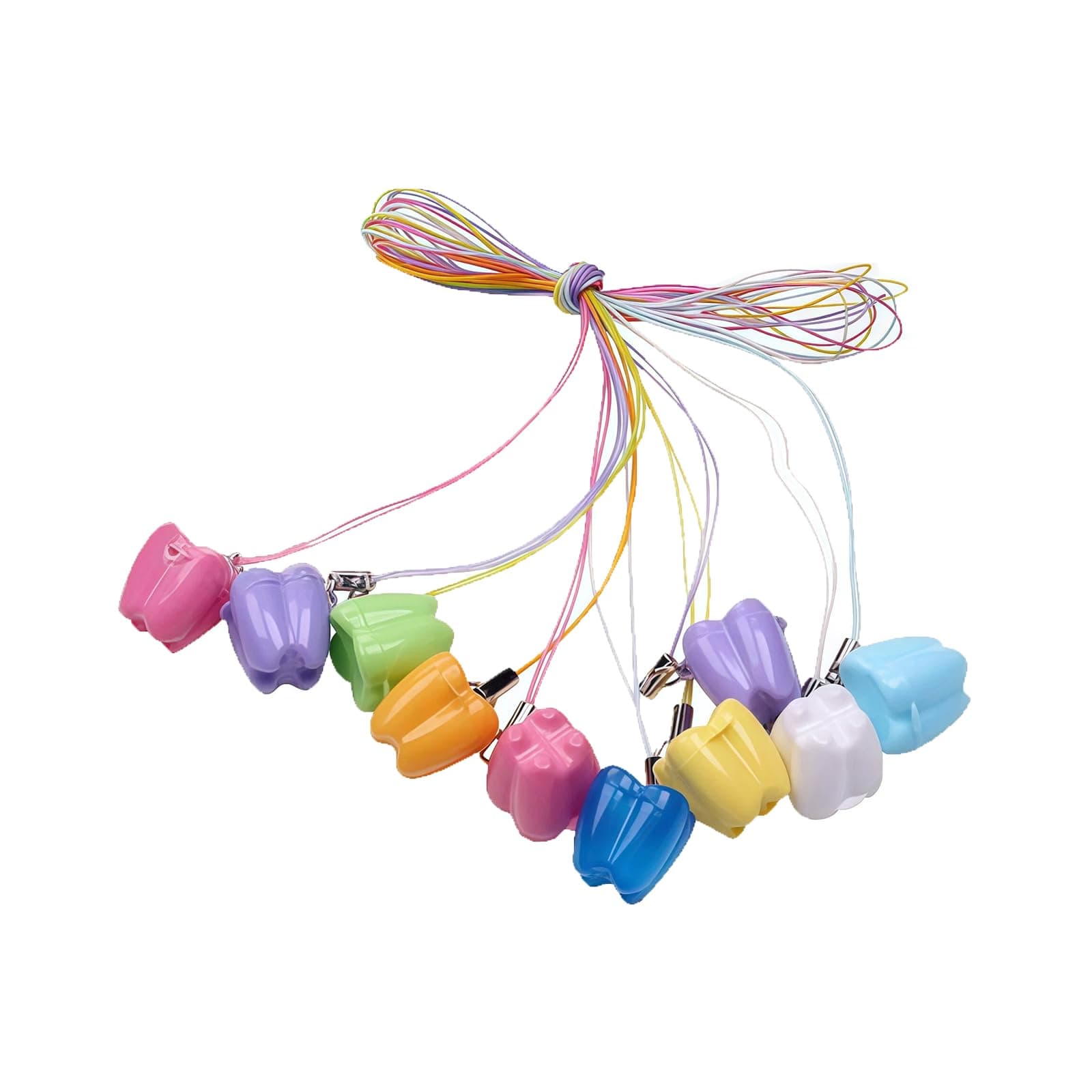 10 Pcs Plastic Baby Tooth Keepsake Box Teeth Storage Case Holders Portable Tooth Container for kids (Color Random)