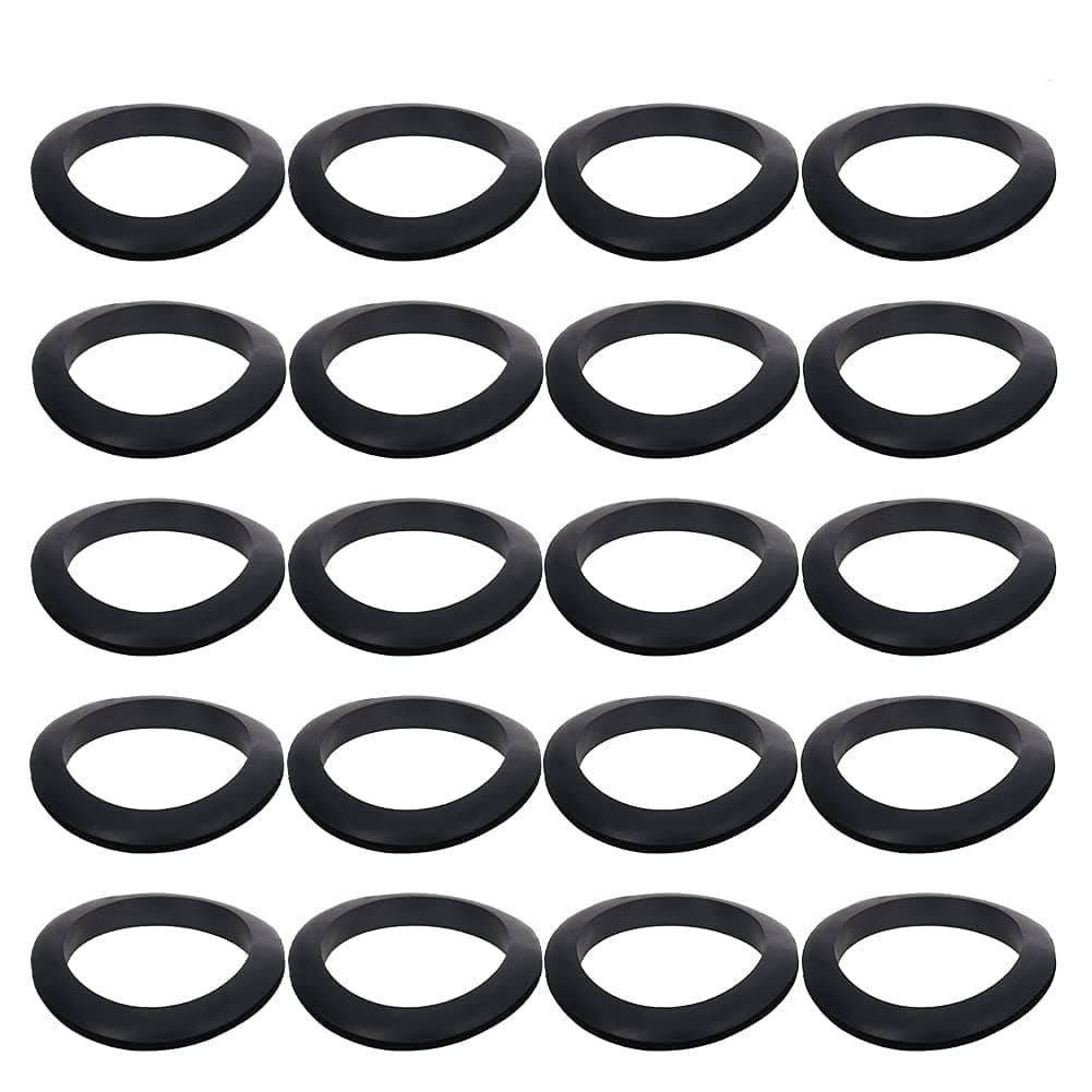 Heyiarbeit Rubber Grommet 20Pcs 2-3/8" / 60mm Hole Oil Resistant Armature Rubber Grommets for Wiring Cable Black