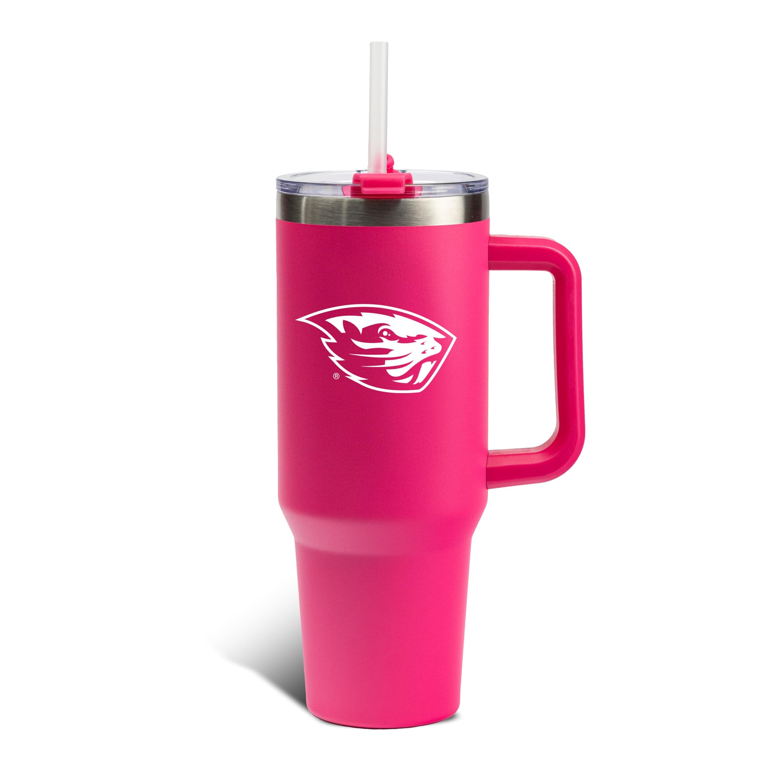 The Memory Company Officially Licensed 46oz Pink Game Day Tumbler with Team Logo, Oregon State University