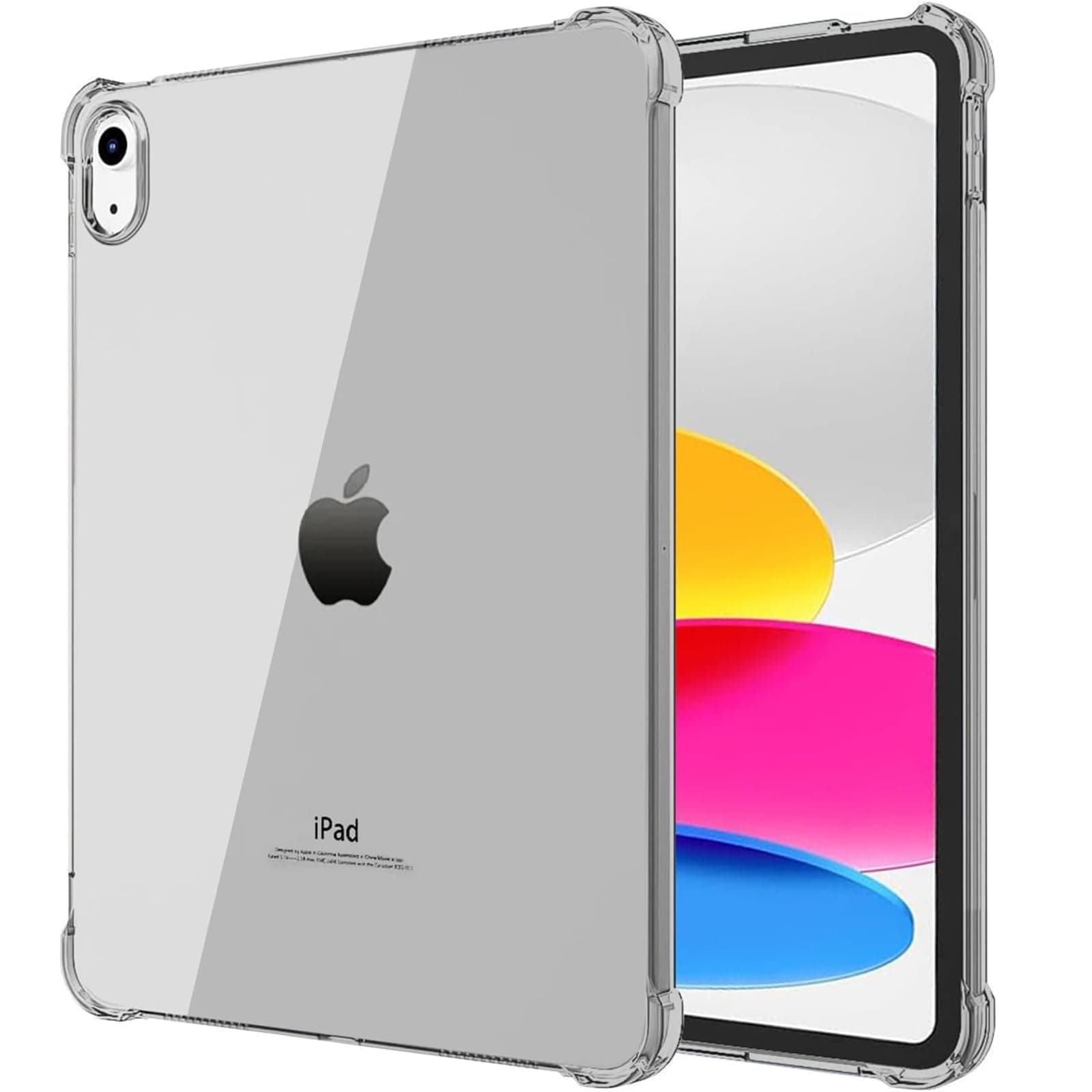 MOBIXX Clear Silver Case for iPad (A16) 11th Generation 11 Inch 2025/ 10th Generation 10.9 Inch 2022, Slim Lightweight Military-Grade Back Bumper, TPU Protective Shockproof Skin Cover with Raised Edge