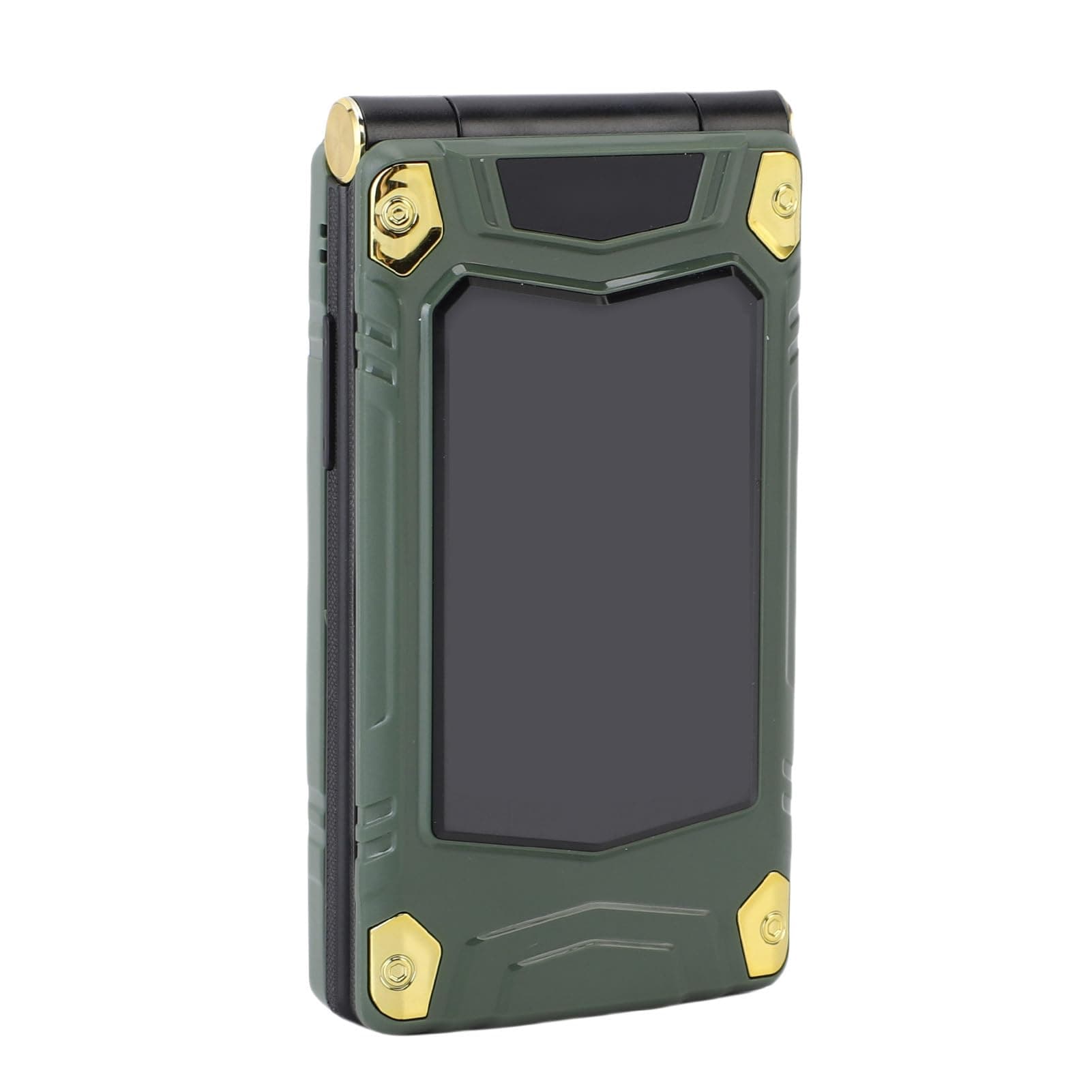 YUEHISY Rugged Flip Phone with Alloy Hinge, 4800mAh Battery, Dual Screen, Loud Speaker, 1.3MP Camera, Dual SIM GSM Unlocked (Green)
