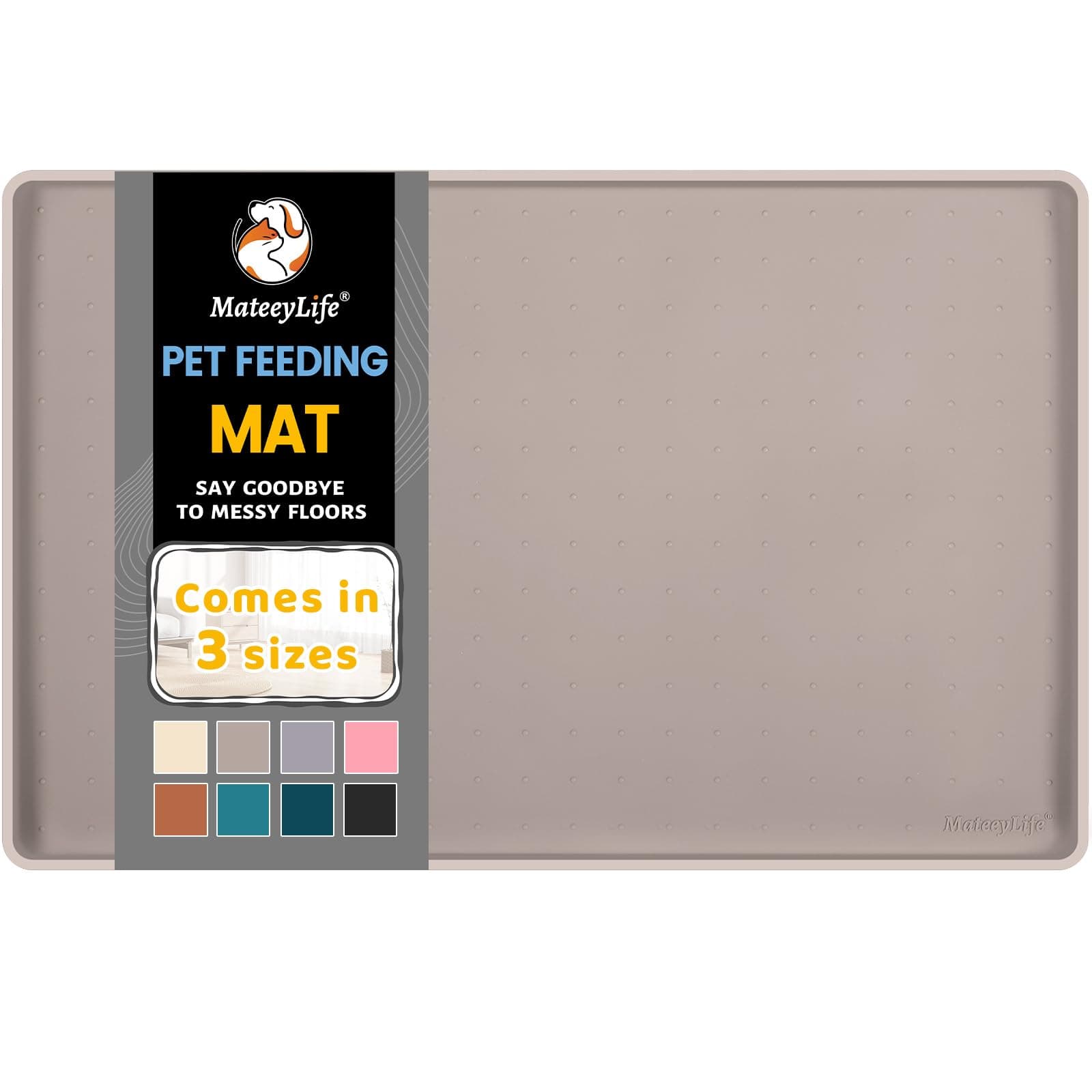 MateeyLife Silicone Cat & Dog Food Mat for Floors Waterproof