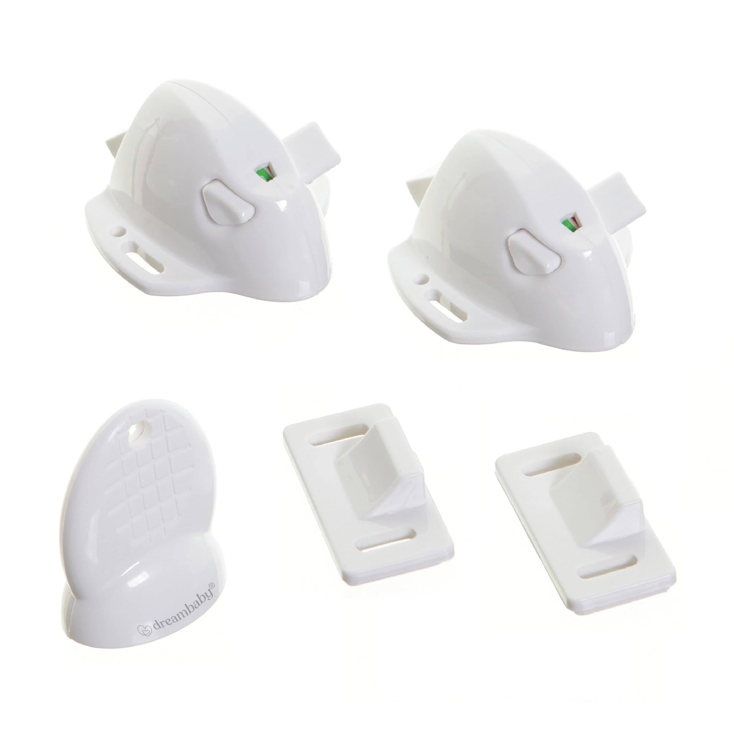 Dreambaby White Adhesive Mag 2 Locks, 1 Key (L856)