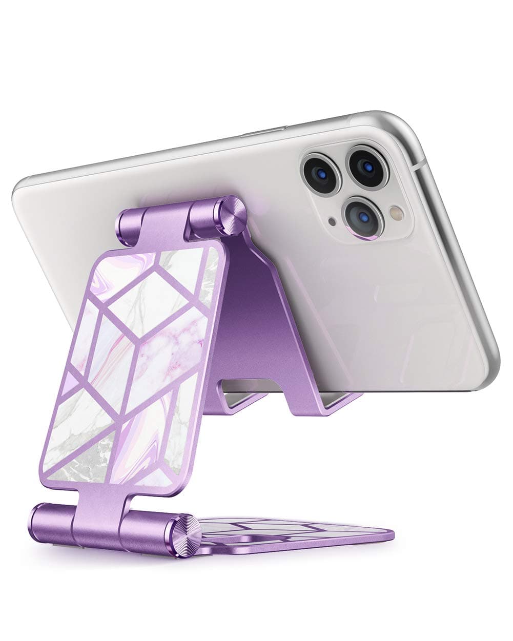 i-Blason Cell Phone Stand for Desk, Cell Phone Holder, Fits All Smart Phones, iPhone 16 15 14 13 Pro Max, Foldable Phone Stand Holder, Purple