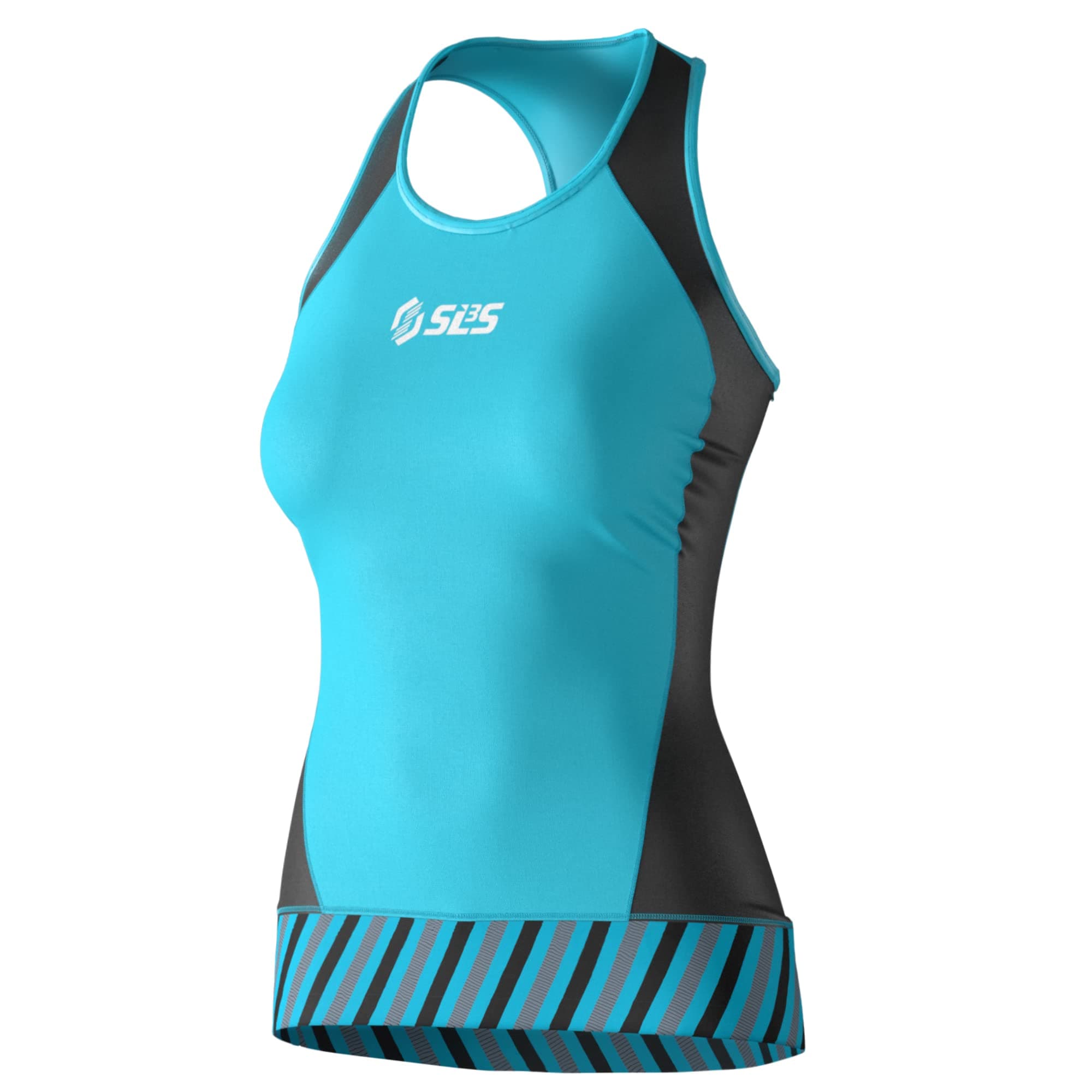 SLS3 Triathlon Top Women - Sleeveless Tri Top Women - Comfortable & Great Fit Triathlon Shirts or Singlet, No Shelf Bra (Baby Blue, X-Large)