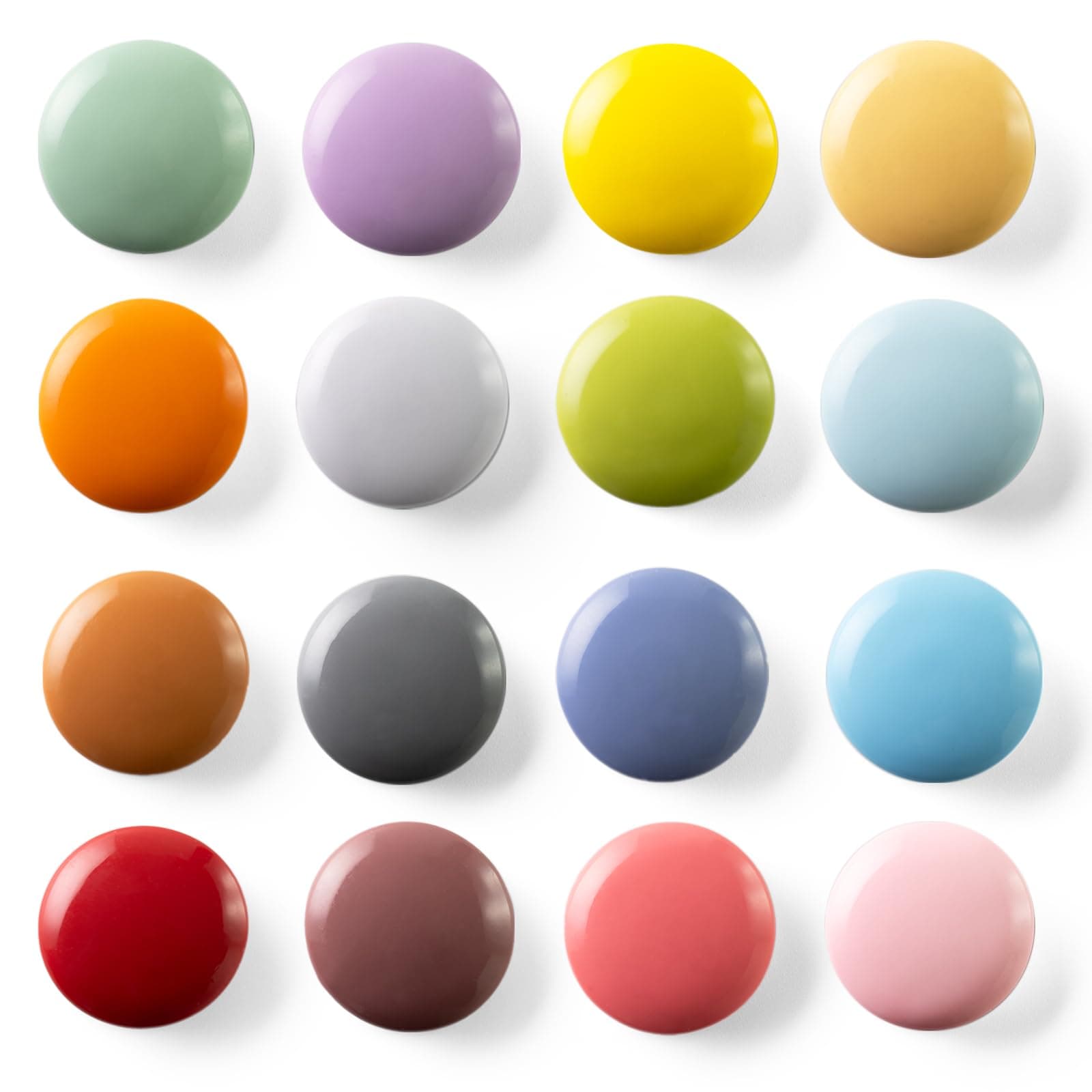 SUNURS 16 Pack Glossy Morandi Decorative Refrigerator Fridge Magnets