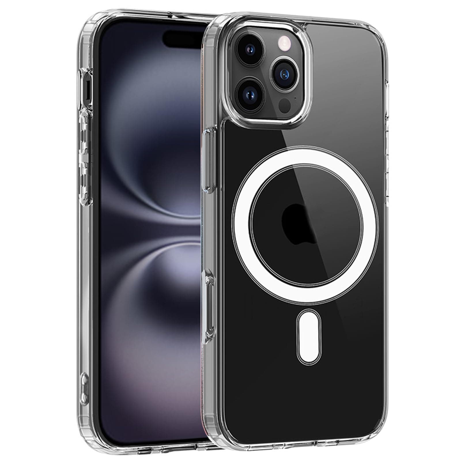 S. Tedazo Magnetic Clear for iPhone Case, Compatible with Magsafe Wireless Charging, Anti-Yellow Shockproof and Military Drop Protection, Transparent Phone Case for 16 Pro Max-Clear