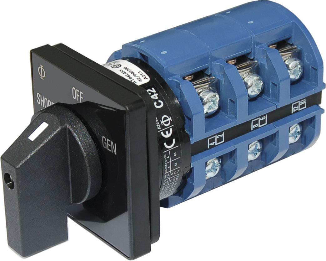 1 - Blue Sea 9019 Switch, AC 240VAC 63A OFF +2 Positions