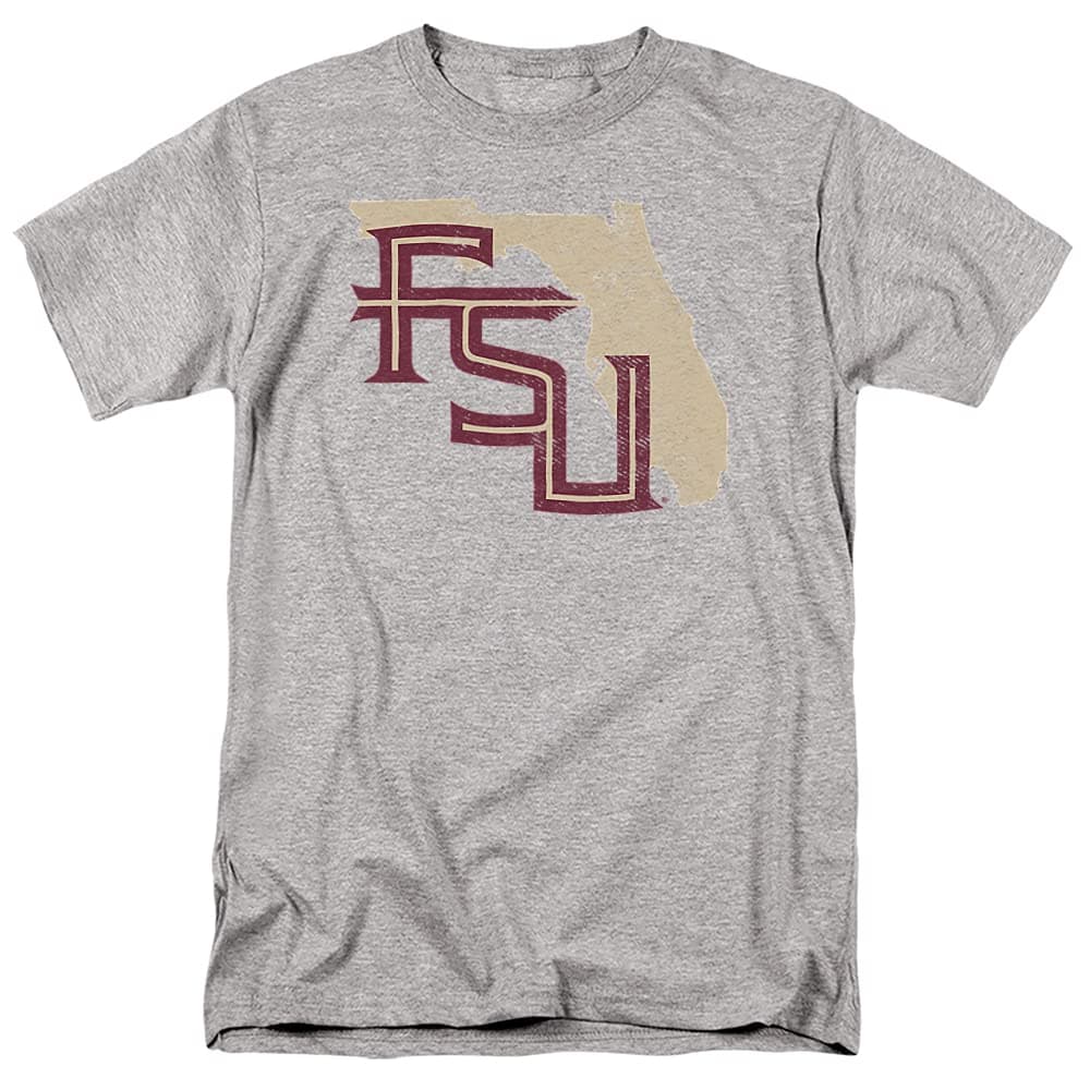 Florida State University FSU Seminoles Official State Shape Unisex Adult T-Shirt, State Shape, X-Large