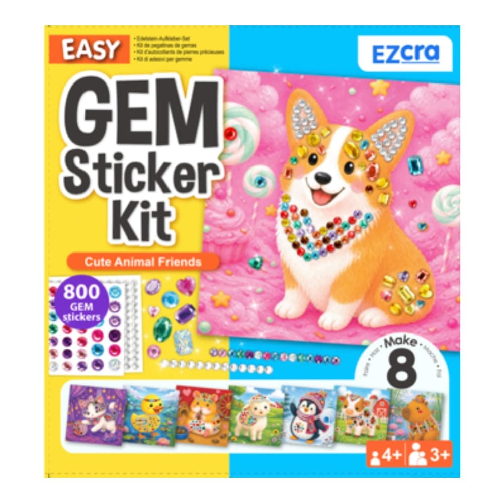 ezcra fun gem sticker kit (Cute Animals)
