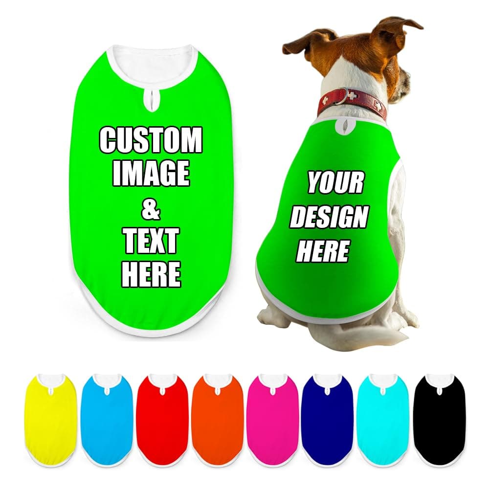Jixoria Custom Dog Shirts for Puppy Cats, Lime, 2XL