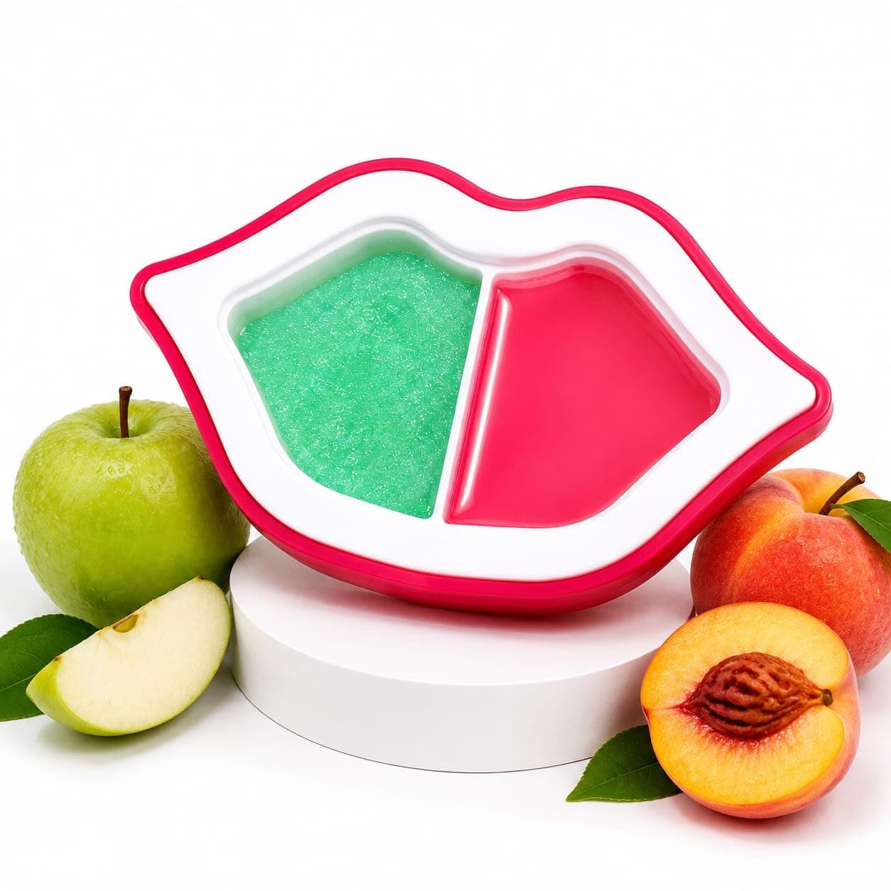 CYN Care Lip Care Kit – 2-in-1 Lip Scrub and LipBalm Set – Apple Lip Exfoliator and Peach Lip Balm Hydrating – Complete Set for Gentle Exfoliation and Moisturizing