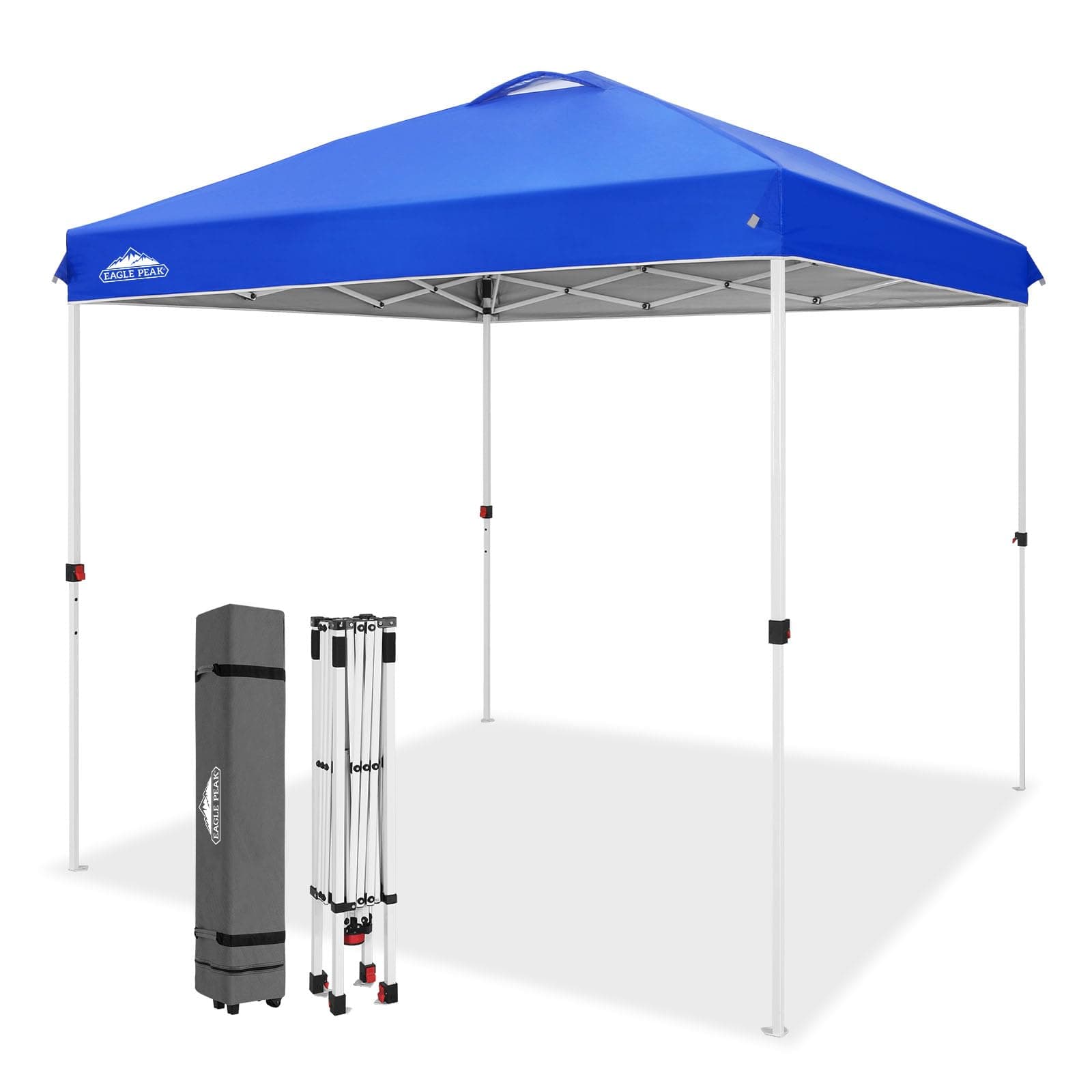 EAGLE PEAK 8x8 Pop Up Canopy Tent Easy Up Canopy Outdoor, Blue