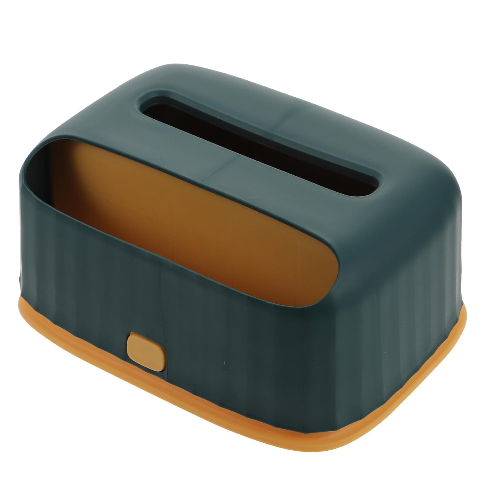 Beatifufu Creative Tissue Storage Holder Multi-Functional Plastic Napkin Box Simple Design for Living Room and Office Use Non-Slip Material Elegant Dark Green Color