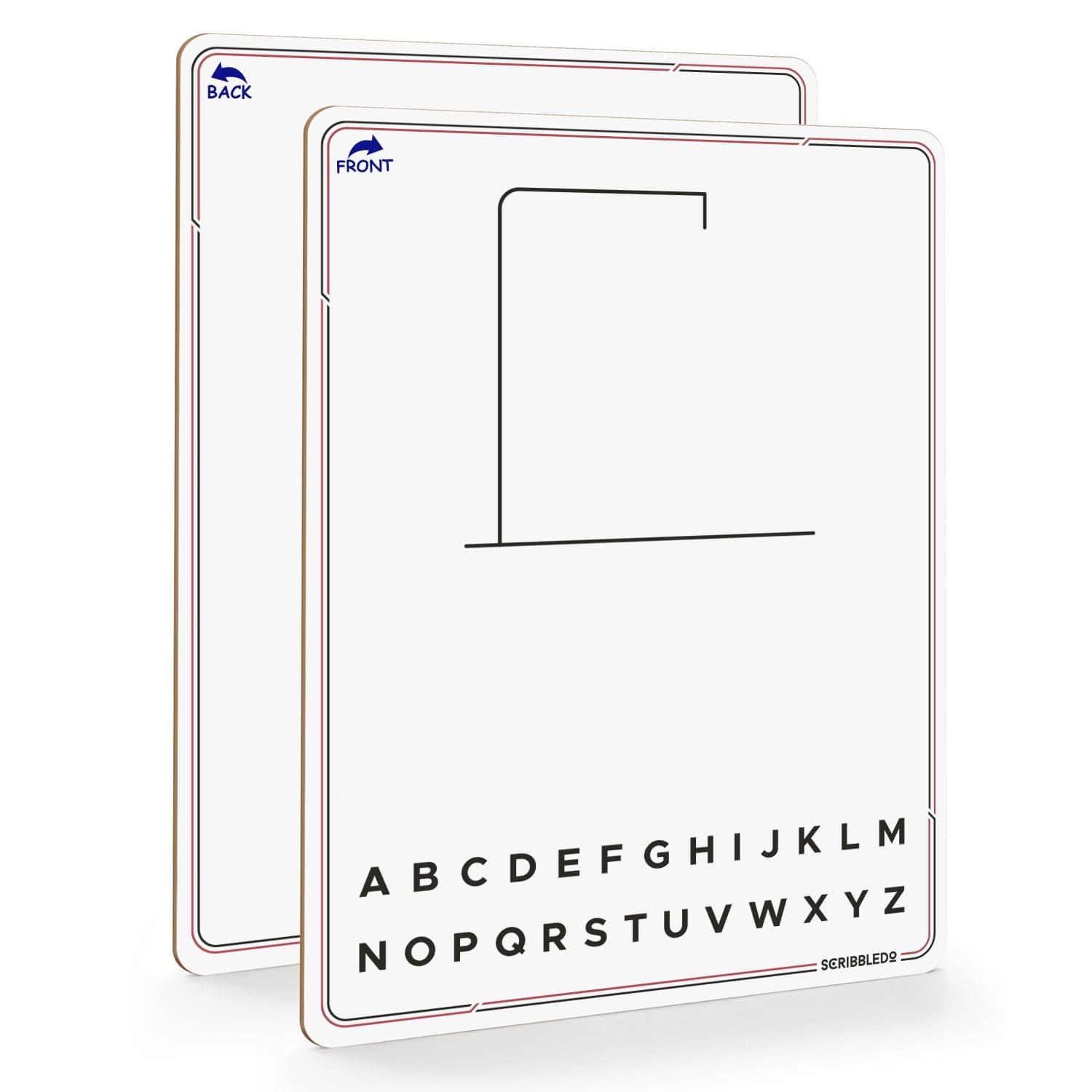 SCRIBBLEDO Hangman 9 x 12 Inch Board Set Double-Sided Whiteboard with Blank Writing Surface, Man Hanging Set, Reusable, Portable, Erasable, for Travel, Classrooms