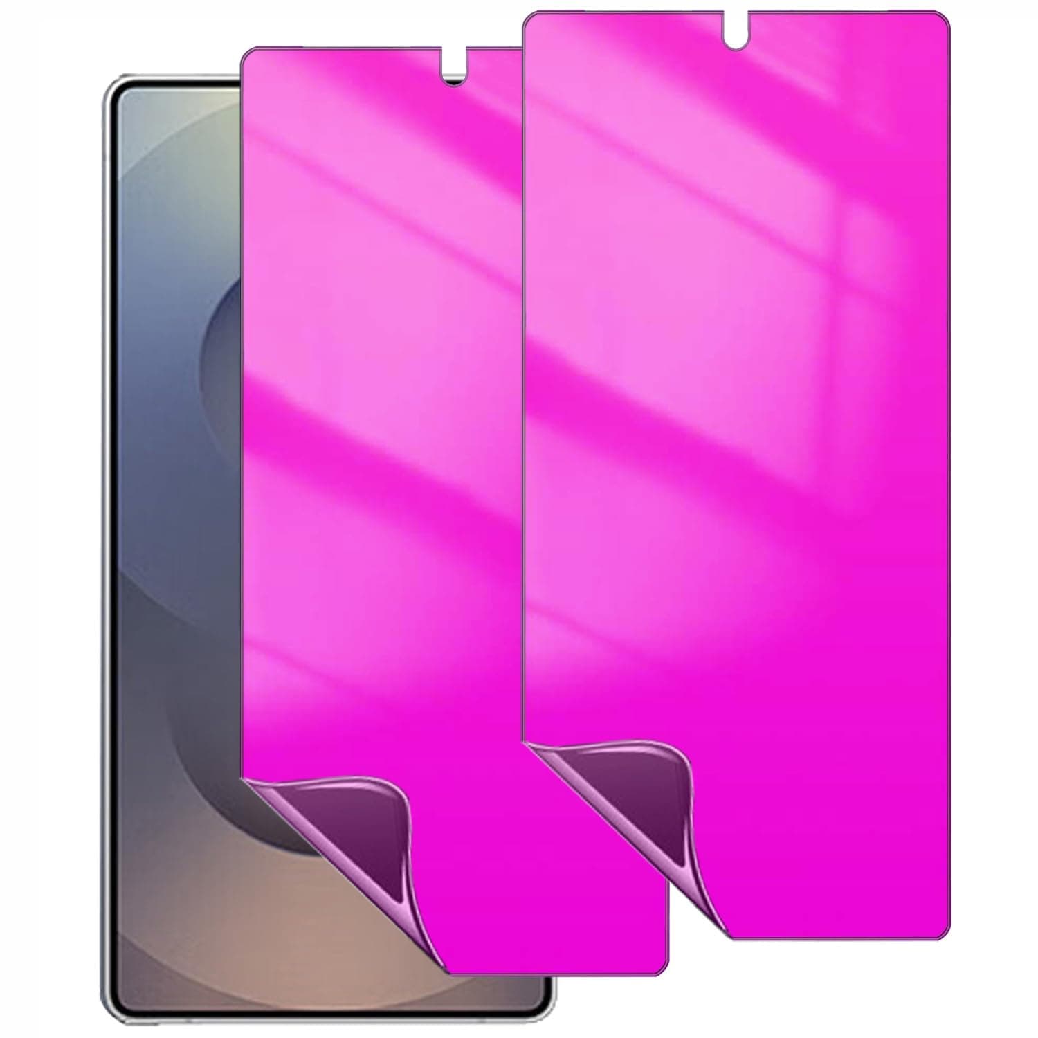 YIEDBCX 2 Pack for Samsung Galaxy S25 Edge /S26 Plus Privacy Screen Protector Anti spy Anti blue Light Film Gradient Colorful