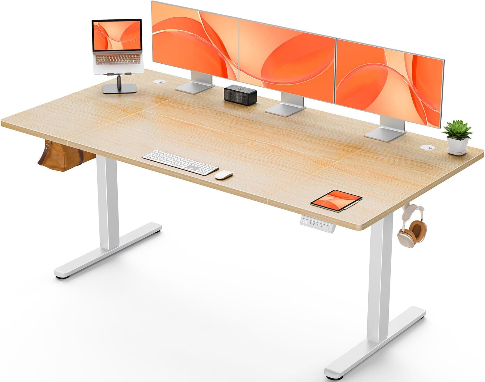 ErGear Electric Standing Desk 160 x 80cm 4 Memory with Splice Board