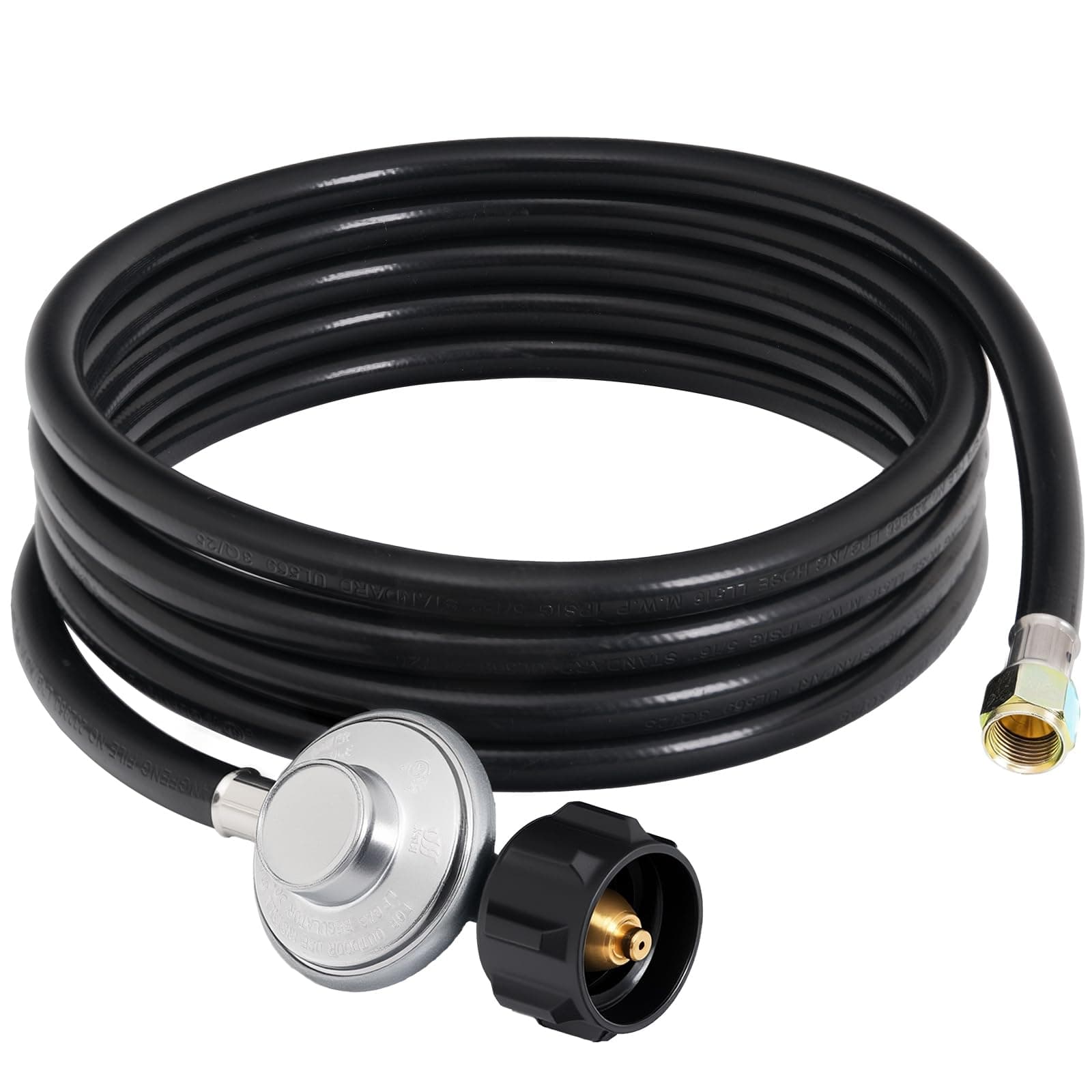 SHINESTAR 12 FT Propane Hose with Regulator, Low Pressure Adapter