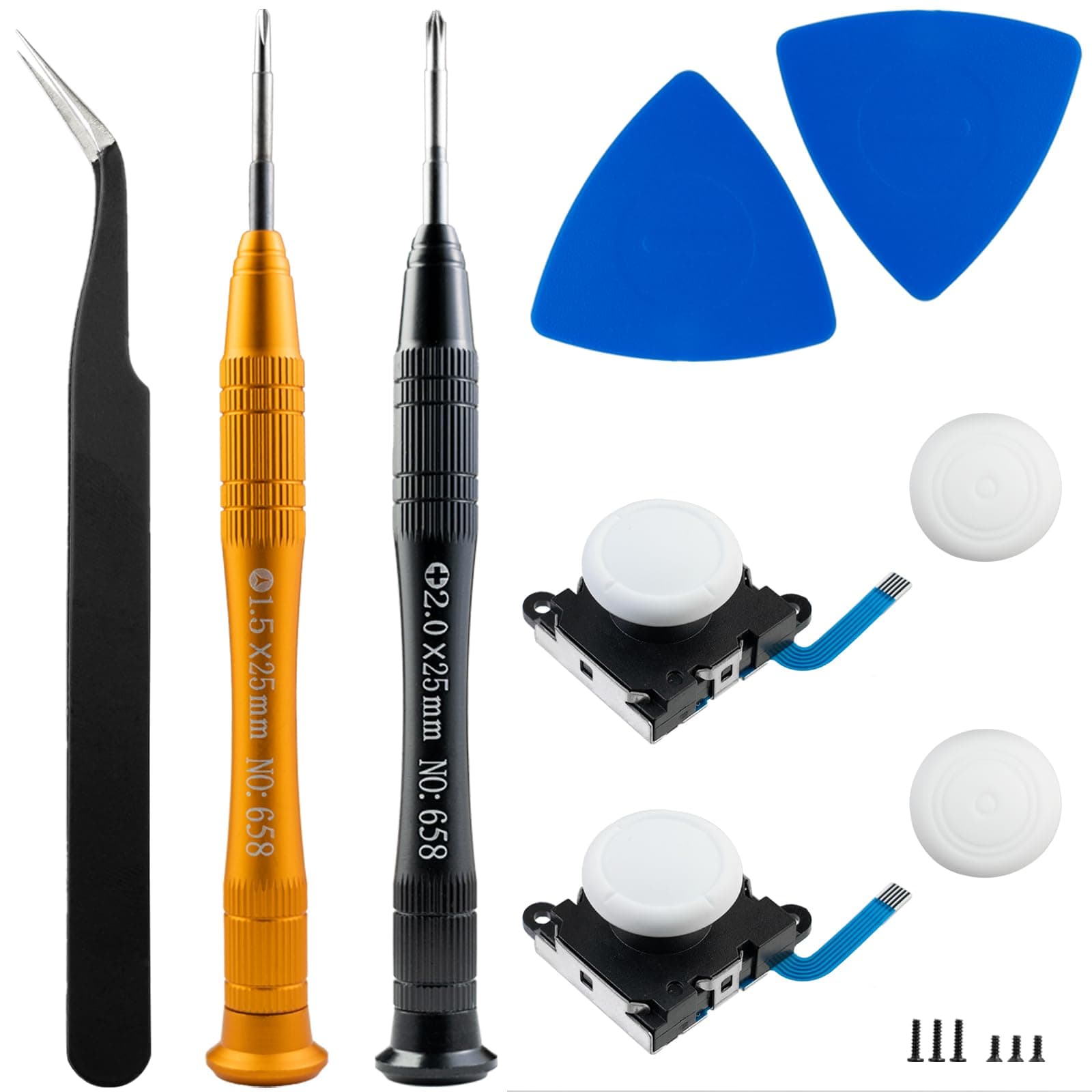YEGRUEB Replacement Joystick for Nintendo Switch lite, Repair Tool Kit for Switch and Nintendo Joycon Controller 15in1