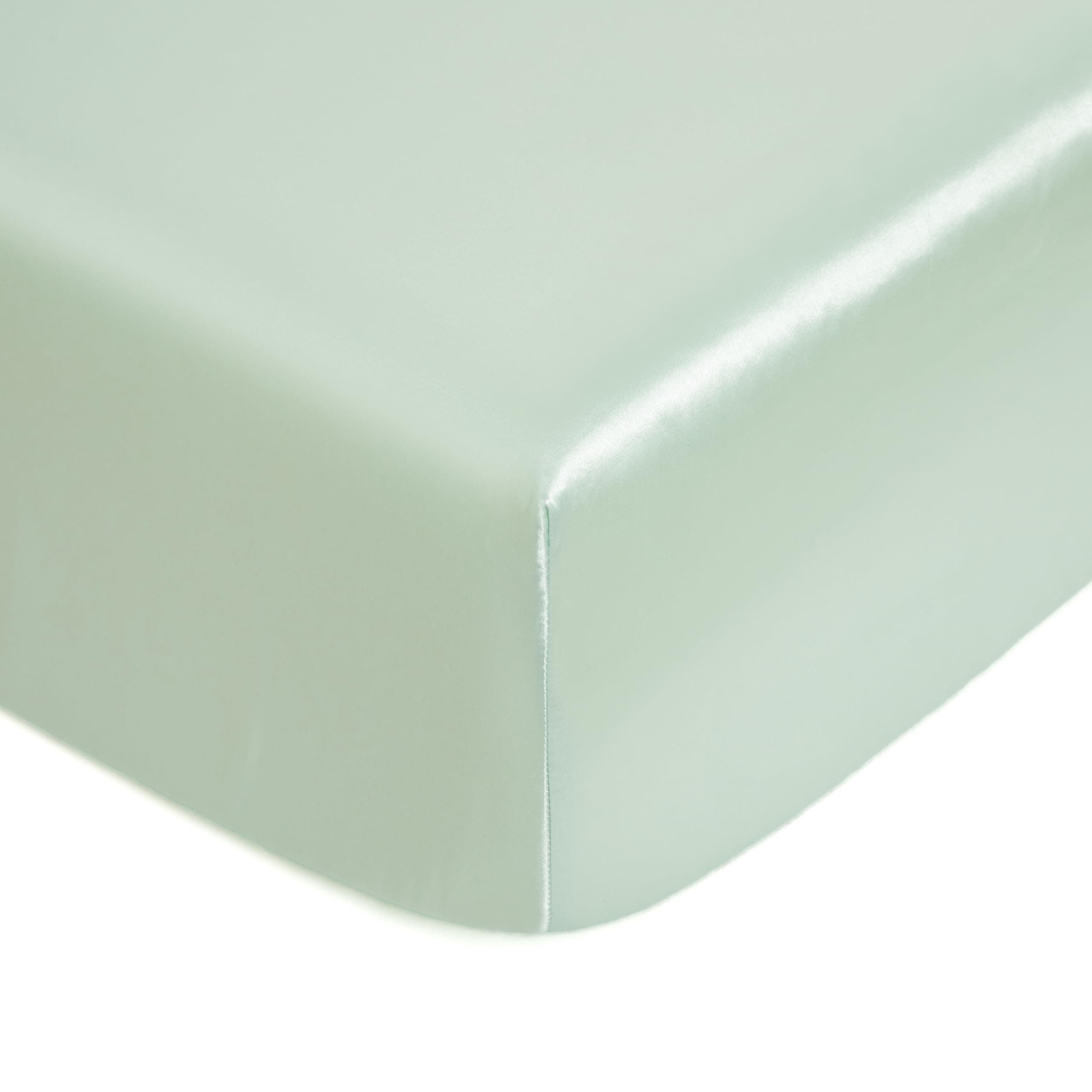 Counfeisly Silk Satin Fitted Crib Sheet, Soft and Silky Fitted Crib Mattress Sheet (52"x28"x8") for Standard Crib and Toddler Mattresses, Mint Green