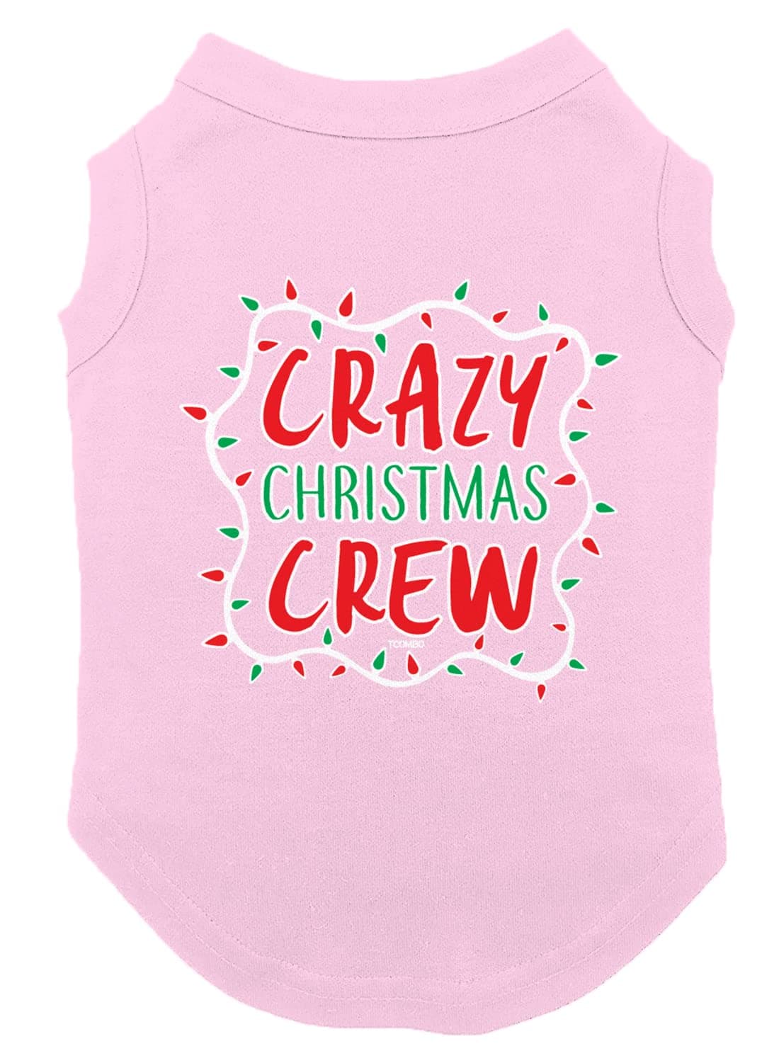 Crazy Christmas Crew - Santa Claus Dog Shirt (Pink, Large)
