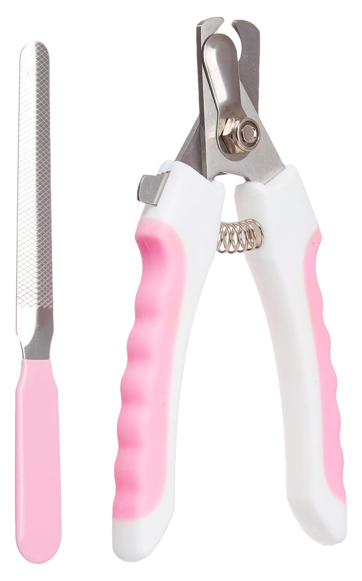 EUFZAHJGI Professional Pet Nail Clippers for Dogs & Cats - Sharp Stainless Steel Trimmer with Safety Guard & Ergonomic Non-Slip Handles(Pink,S)