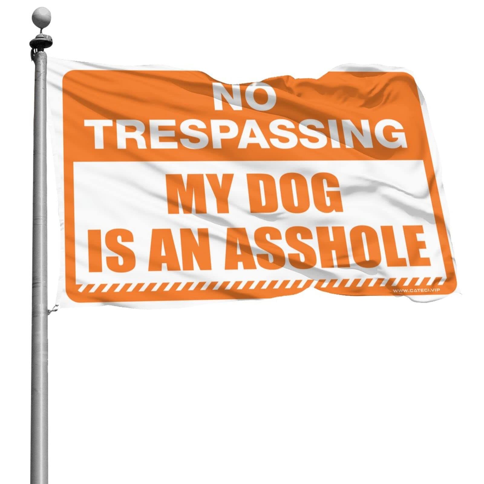 Things For Boys Room No Trespassing My Dog Is An ass-le Flag Flag For Bedroom Flags For Room Funny (Size : 30X45CM)