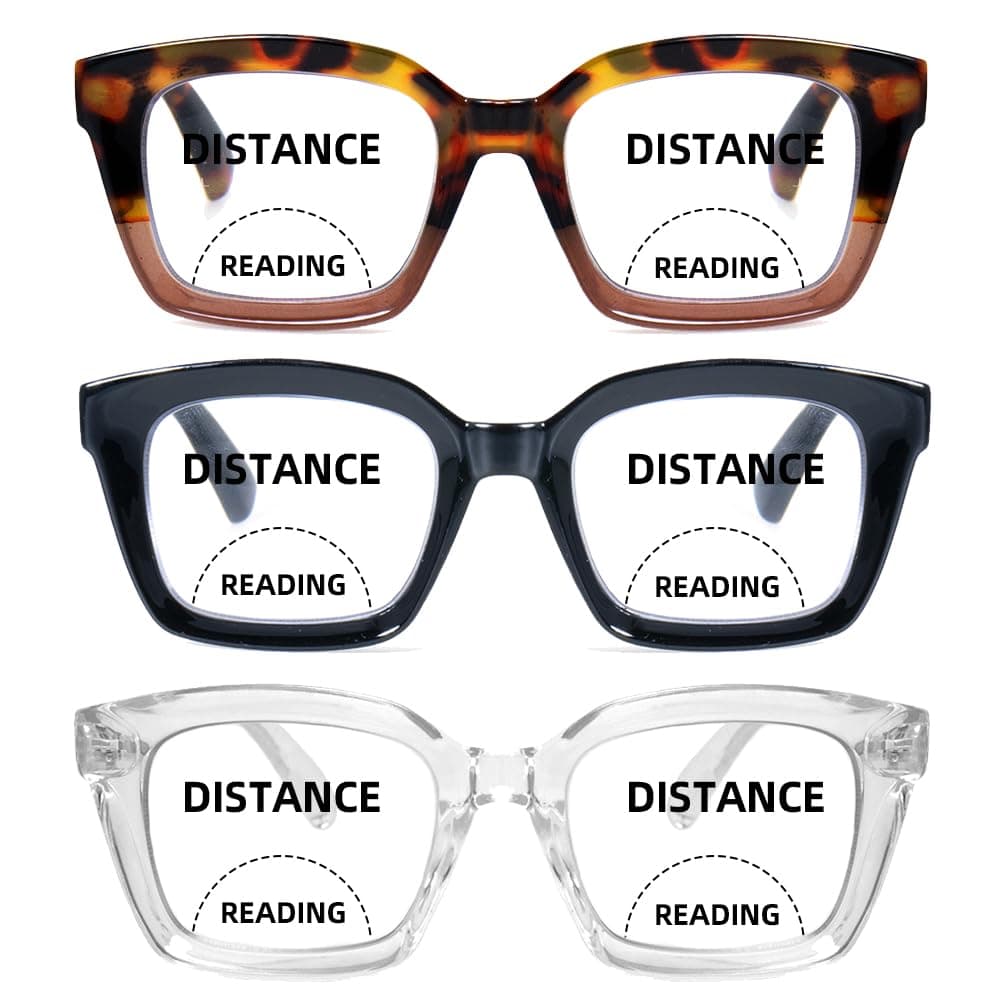 HIYANJN Bifocal Reading Glasses For Women Men Blue Light Computer Readers Clear Top Transition Ladies Eyewear