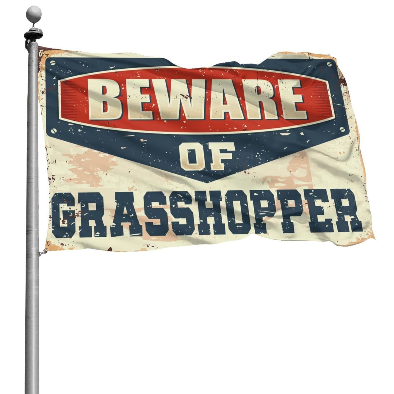 Car Flags For Room Beware Of Grasshopper Flag Funny Bar Decor Cool Stuff For Your Room (Size : 152X244CM)