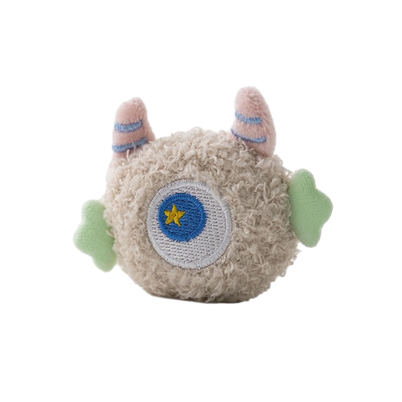 cdar Sounding Dog Toy Cartoon Shape Padded Soft Fatigue Interactive Entertainment Squeeze Dog Squeaky Chew Toy Beige