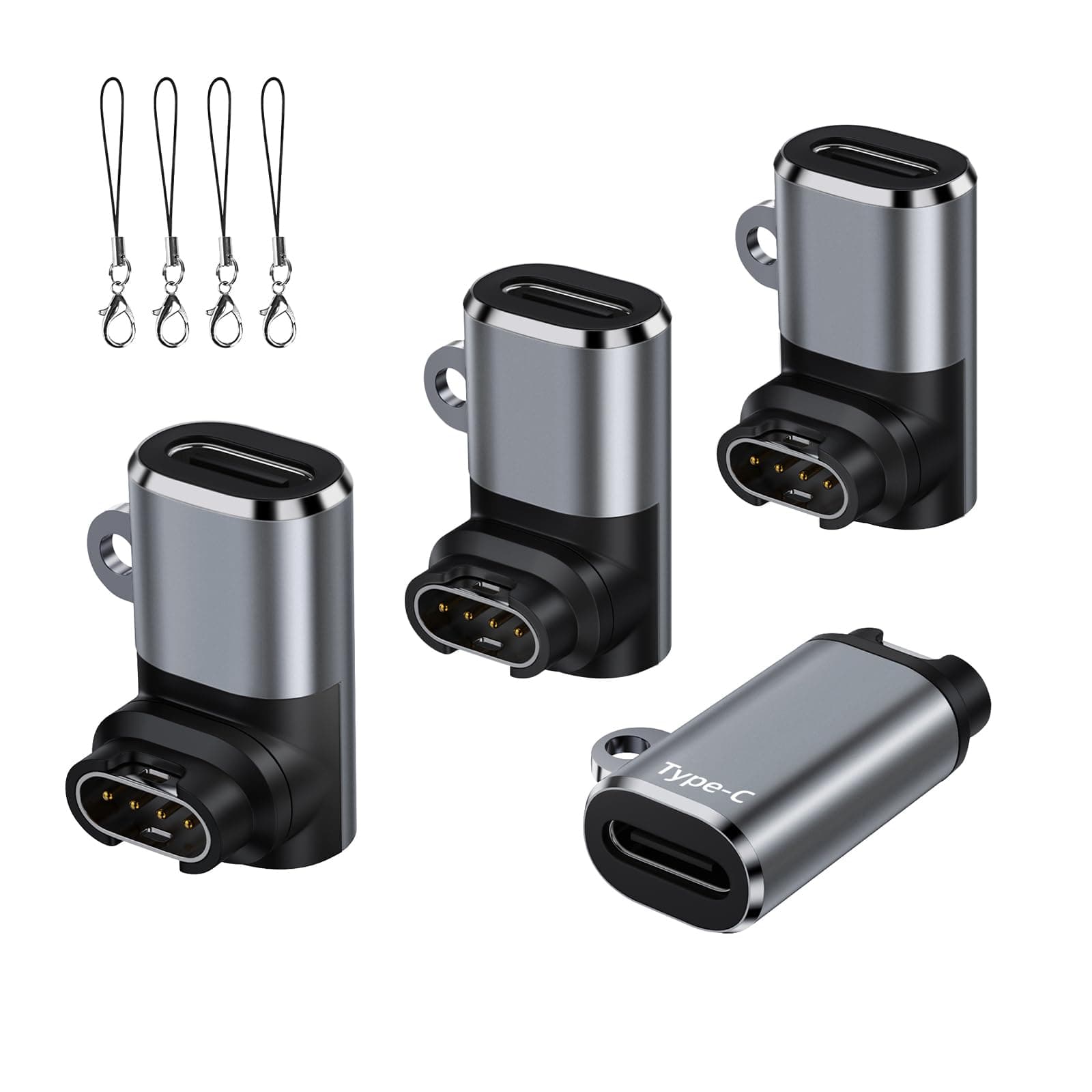 USB C to Garmin Watch Charger Cable Adapter 4-Pack,Type-C Garmin Charging Cord Adapt for Fenix 8 7 7X 6 Pro Solar,Vivoactive 6 5 4S,Venu 3 3S SQ,Forerunner 165/55/970/965/265,Tactix,Instinct 3,Epix 2