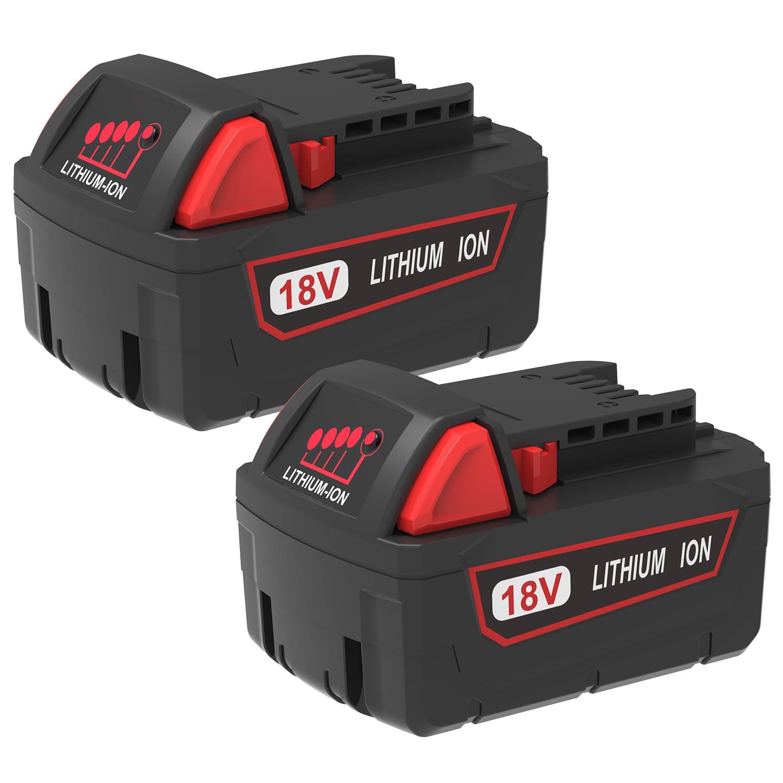 2Pack 18V Battery for Milwaukee M 18 Battery 6.5Ah 48-11-1850, Compatible with Milwaukee Batteries m 18 48-11-1820 48-11-1862 48-11-1828 48-11-1815 for batterie Milwaukee m 18