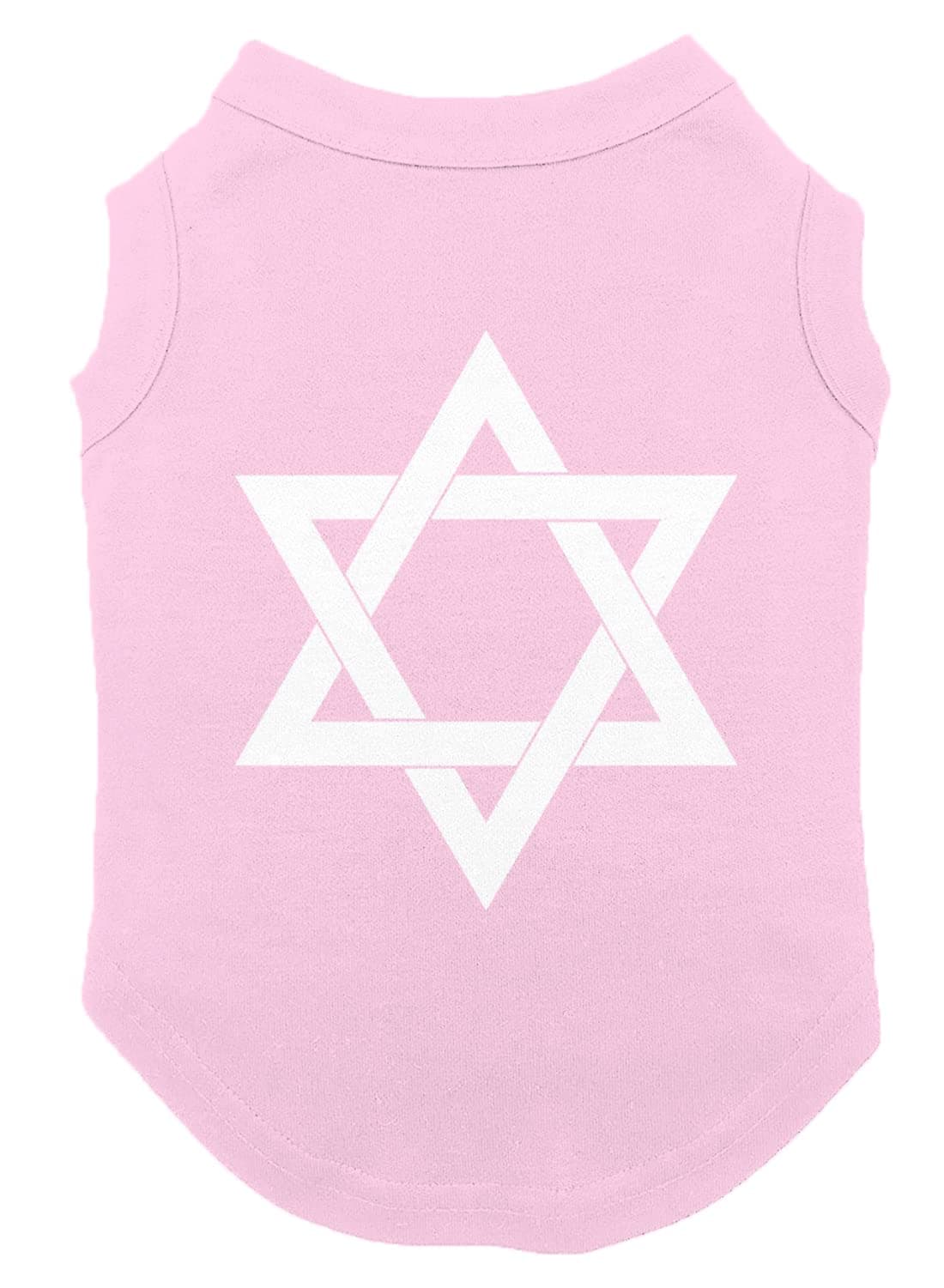 Star of David - Jewish Judiasm Symbol Dog Shirt (Pink, Medium)