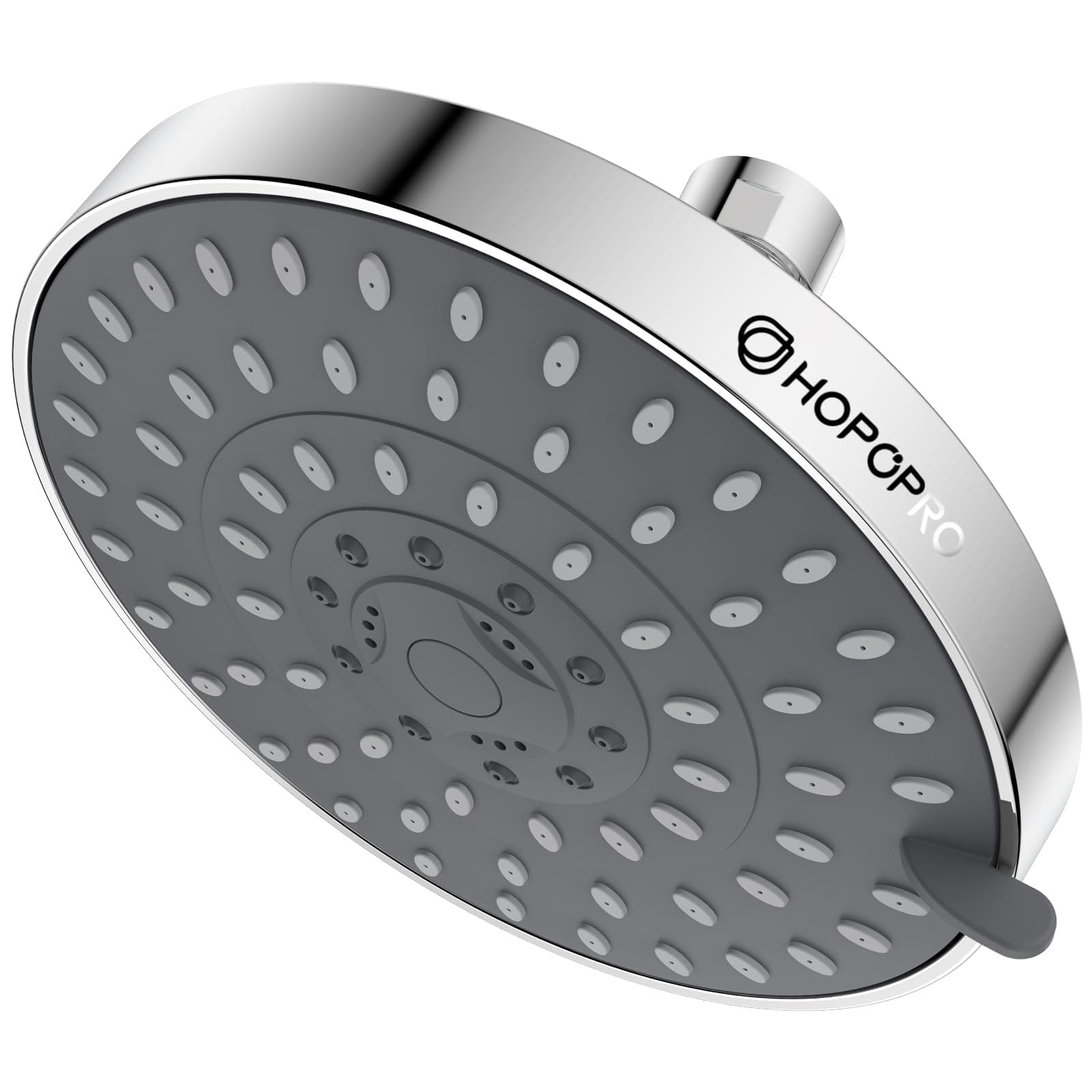 HOPOPRO 5-Mode High Pressure Shower Head - The Washington Post, NBC News, Today TV Show Recommended - High Flow Fixed Showerheads (6 Inch Chrome)