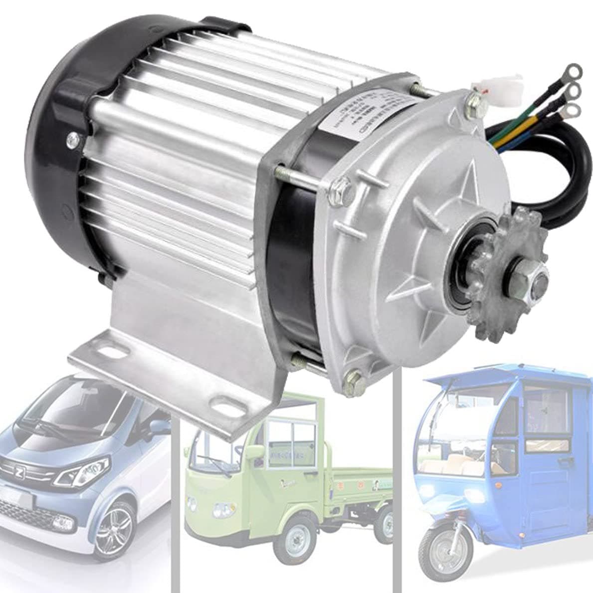 Brushless Dc Motor for Electric Tricycle, 48V/60V 1000W DC Motor Electric Scooter Bike Tricycle Gear Motor Electric Rickshaw Brushless Motor E-Tricycle Motor,48V
