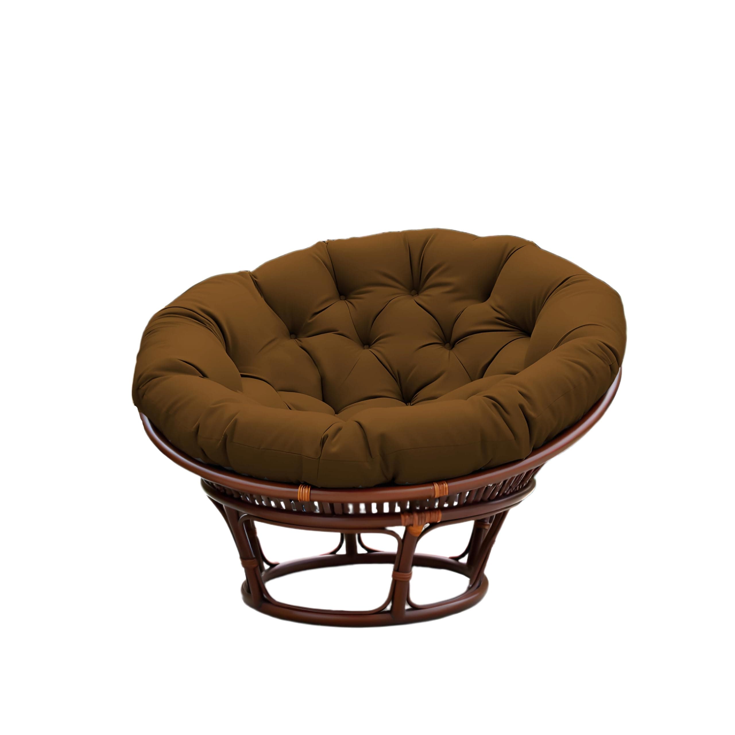 BCKNT Thickened Papasan Round Chair Cushion, Hanging Swing Comfortable Overstuffed Seat Pad for Outdoor and Indoor Garden Patio (Without Chair)