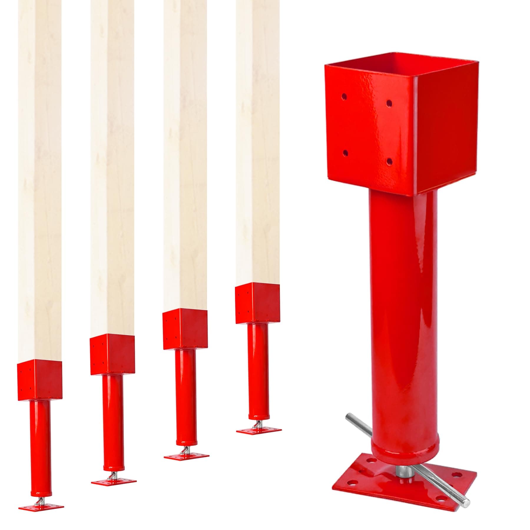Screw Jack Post, 13.2"-18.7" Height Range, 4" x 4" Adjustable Shore Jack