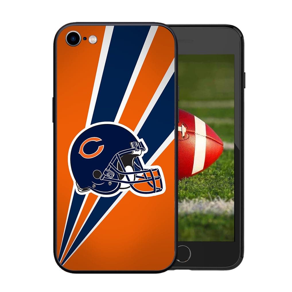 Chicago Football Designed for iPhone SE/8/7 Case, Silicone Shockproof Slim Thin Rugby Theme Phone Case for iPhone SE/8/7 4.7 inch Bear