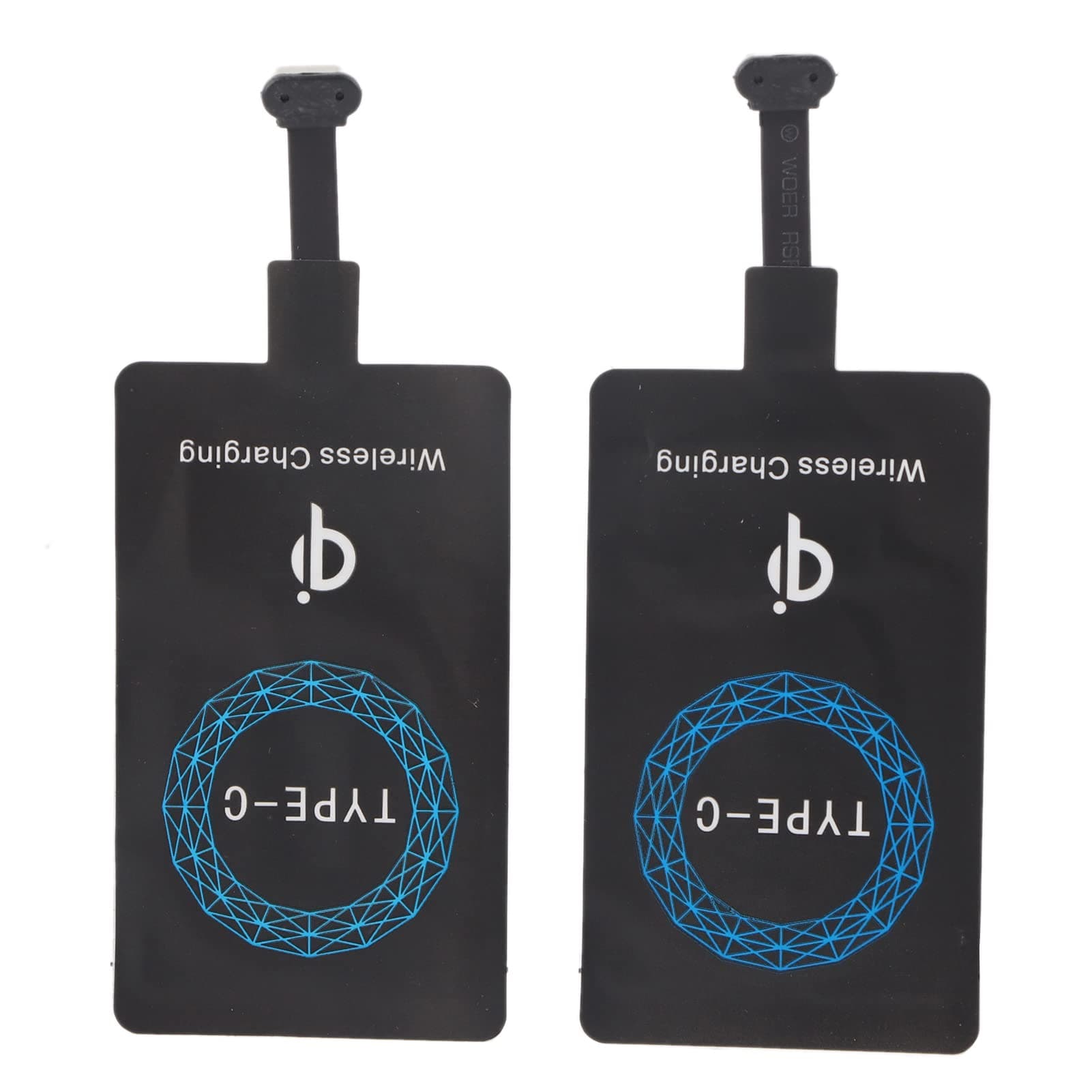 Charger, 2PCS Type C Charger Self Adhesive Sticker Charging Receiver for Mobile Phone