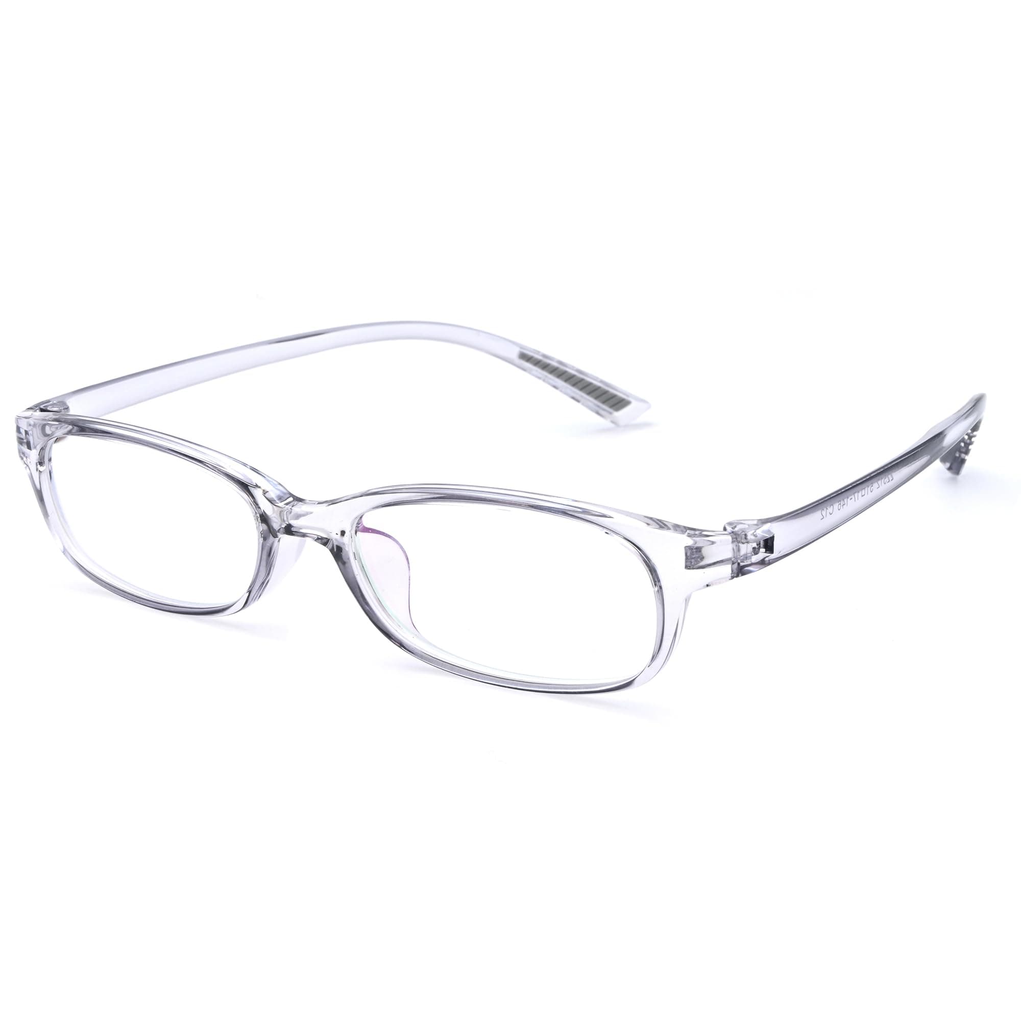 Onrtry Fake Clear Glasses Non Prescription Eyeglasses Rectangular Frame Eyewear(Transparent Grey)