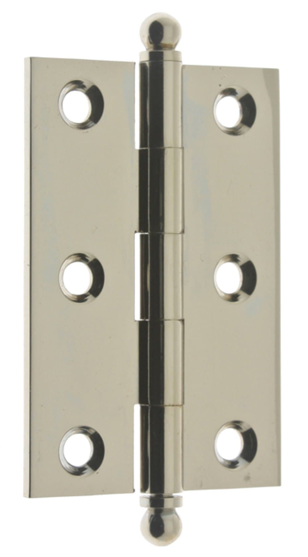 idh by St. Simons 83020-014 Professional Grade Quality Genuine Solid Brass Cabinet Hinges, Bright Nickel, 3 x 2-Inch, Pair