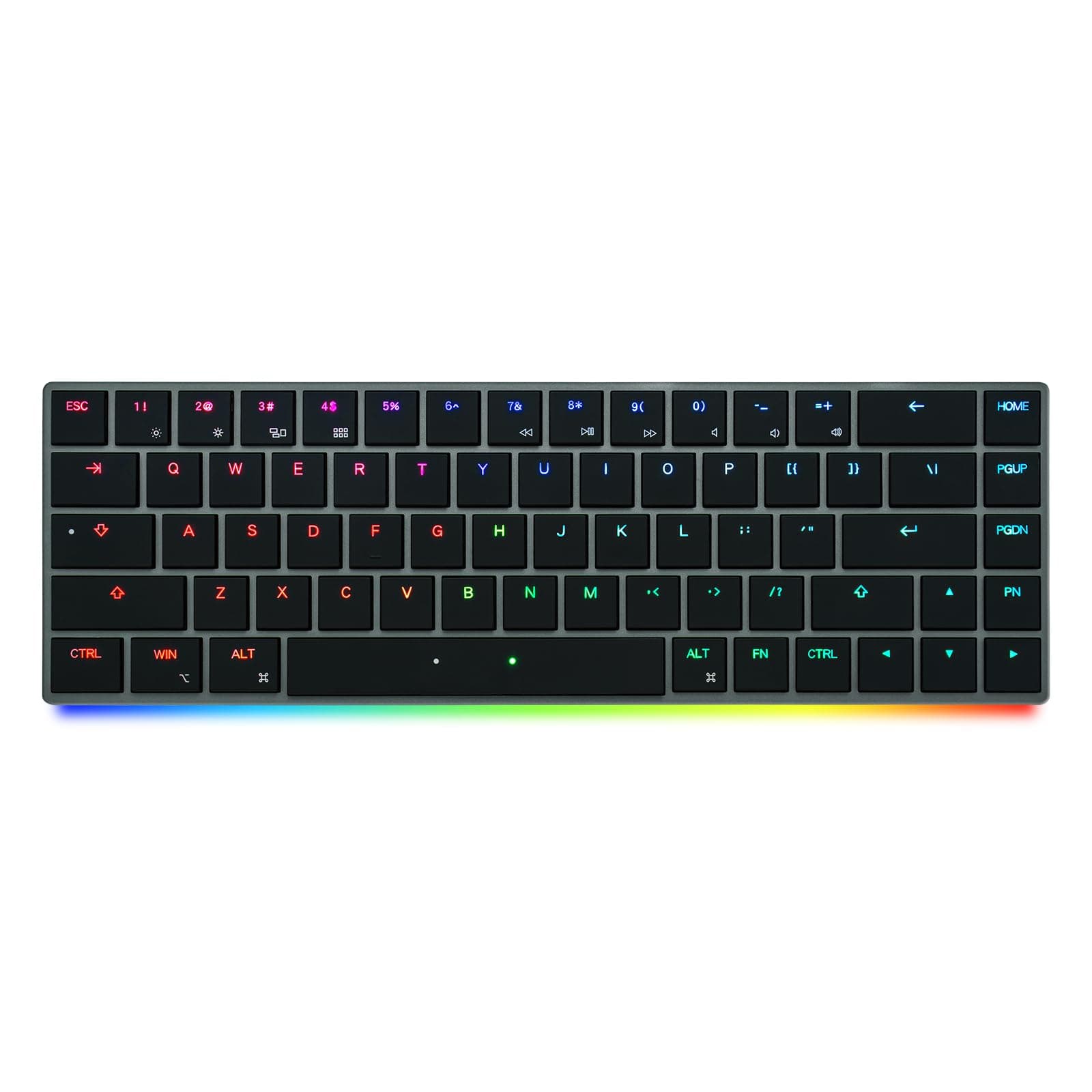 BAROCCOMiSTEL AIRONE Mechanical Keyboard, 65% Layout, Cherry MX ULP Switch, RGB Backlit, USB-C Cable, Windows/MacOS/iOS, Macro Support, Portable, Super Slim/Super Light, Silver- Tactile