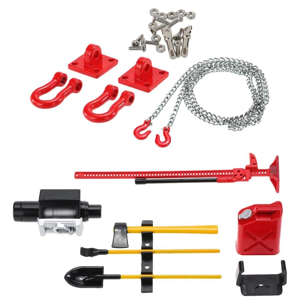 Fuel Tank Winch Bushing Tow Hook Chain Tool Kit for Rc Rock