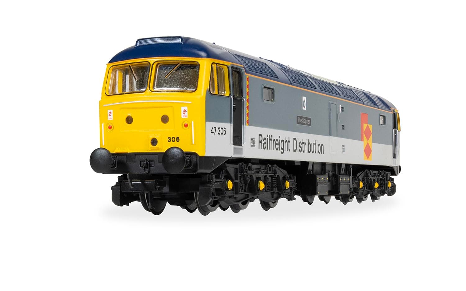 Hornby R30440 RailRoad - Railfreight Distribution - Class 47 - 'The Sapper' 47306 Locomotive - Junior Model Railway OO Gauge