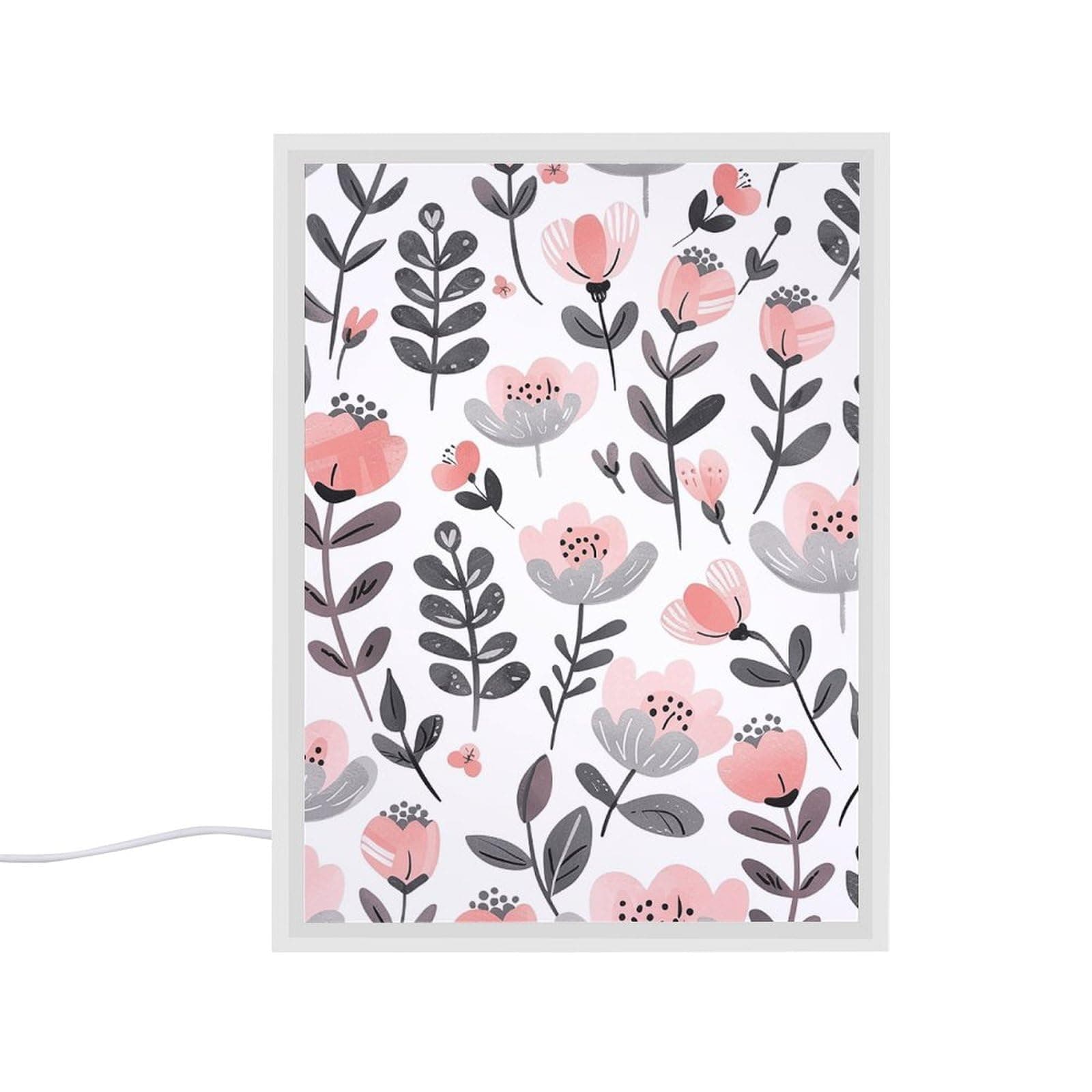 VFKLT Peach Blossoms Printed Mirror Night Light Mirror Lamp Makeup Mirror Decorative Painting Interior Decorations Creative Gift for Bedroom Wedding Birthday Party