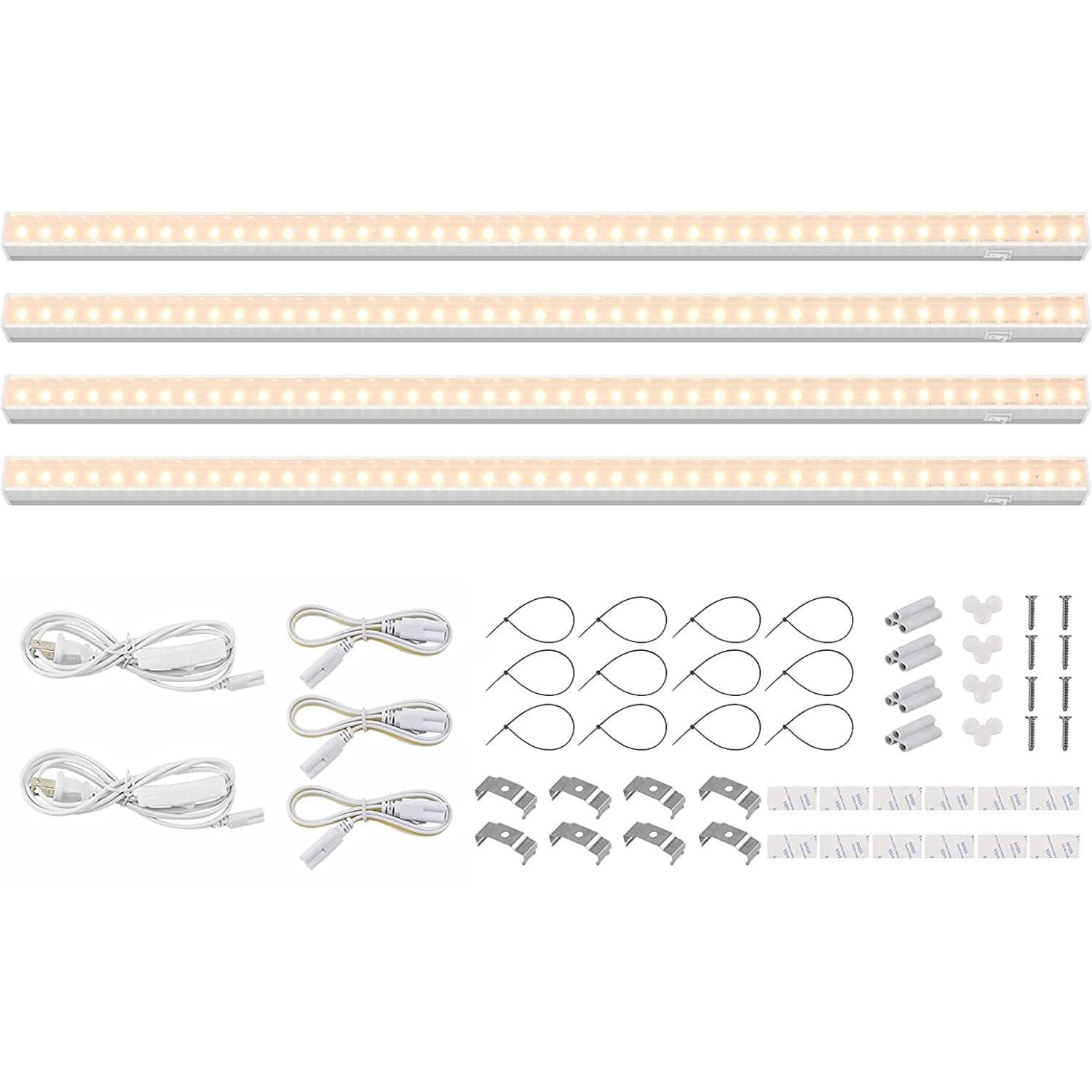 Barrina T5 Grow Lights, Yellow, 2ft 40W (4 x 10W), Full Spectrum, 4 Packs