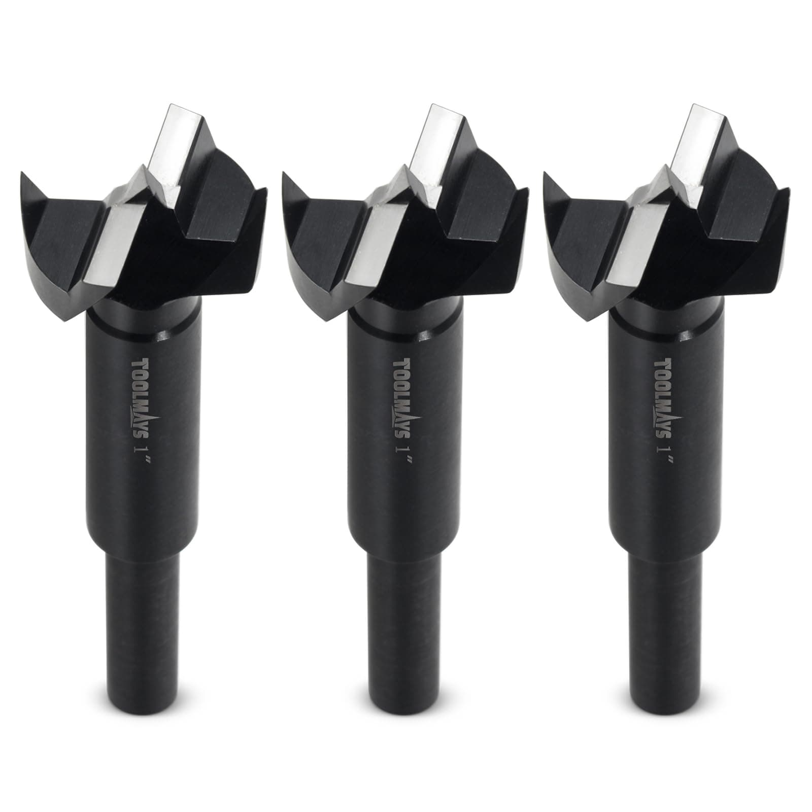 TOOLMAYS 1" Forstner Drill Bits, 3Pcs, for Wood