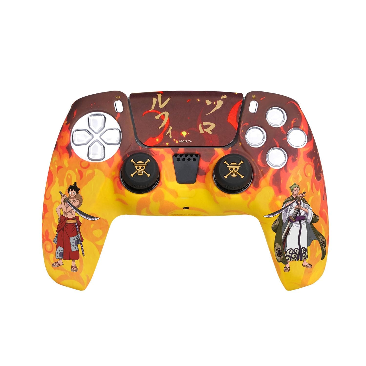FRTEC - ONE Piece Custom Kit Licencia Oficial, Silicona + Grips + Sticker Touchpad para DualSense, PS5 (One Piece)